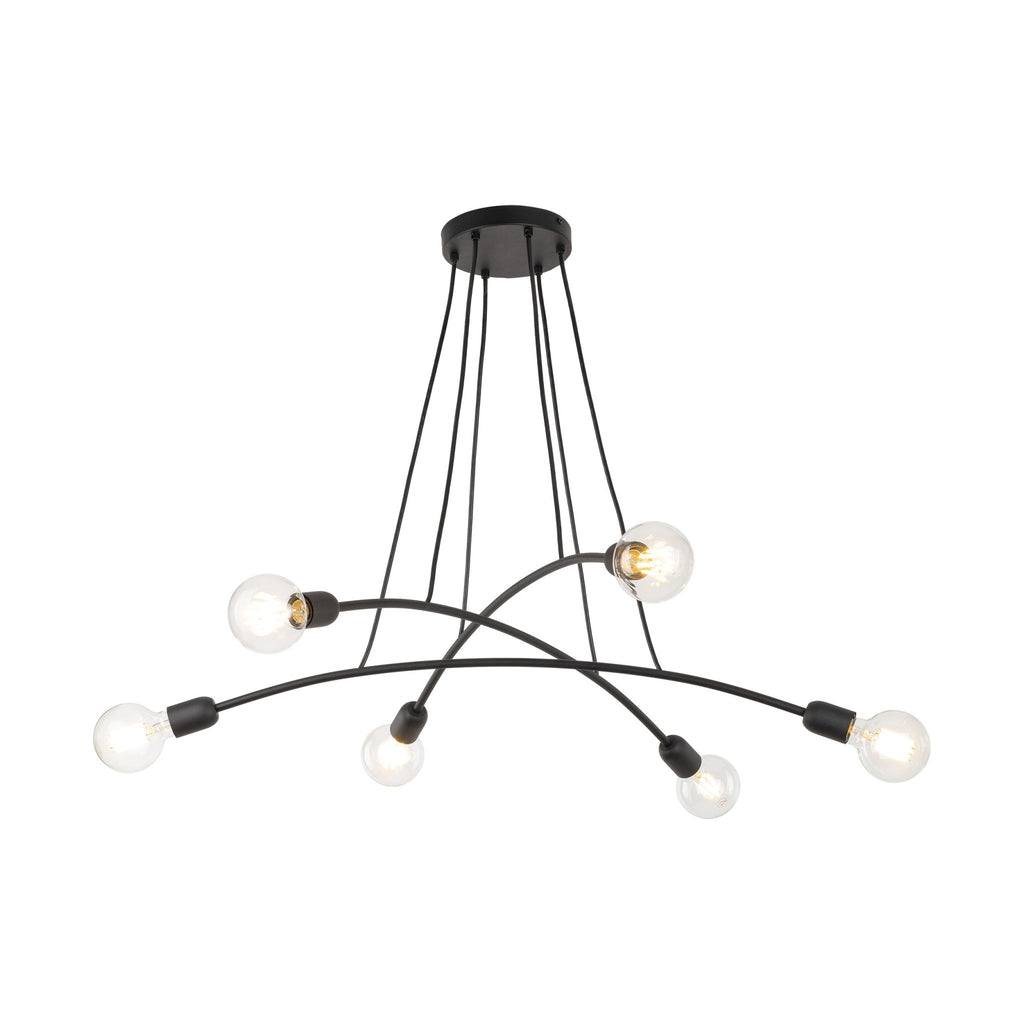 HELIX Black Minimalist Pendant Light 6 (Clearance) - Dekor Butik