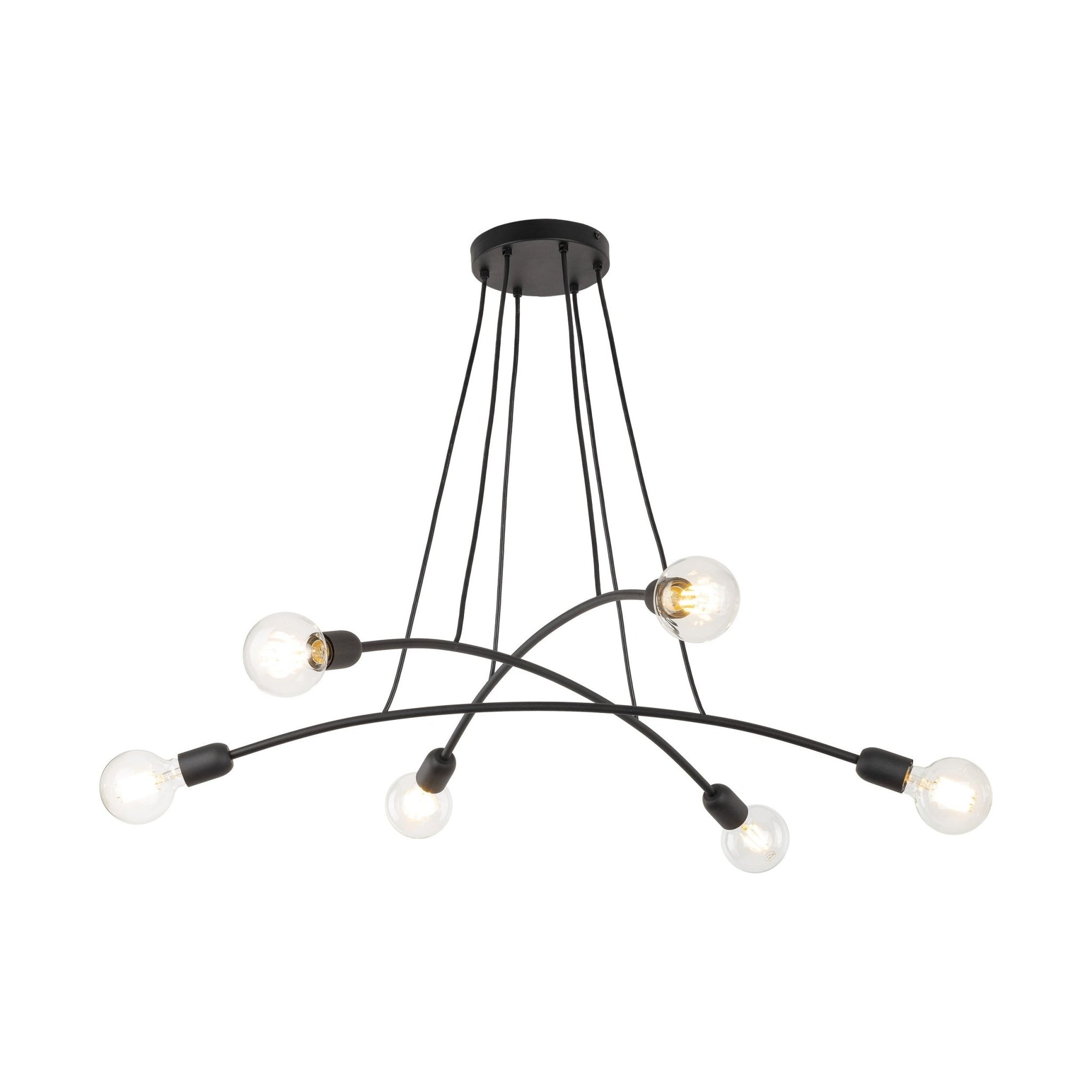 HELIX Black Minimalist Pendant Light 6 (Clearance) - Dekor Butik