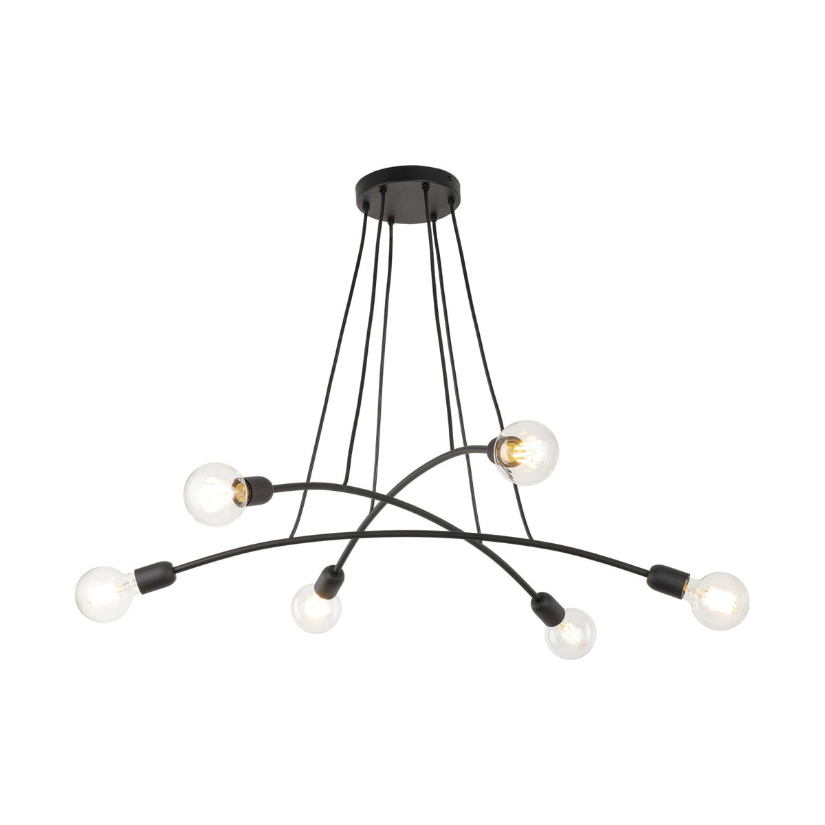 HELIX Black Minimalist Pendant Light 6 (Clearance) - Dekor Butik