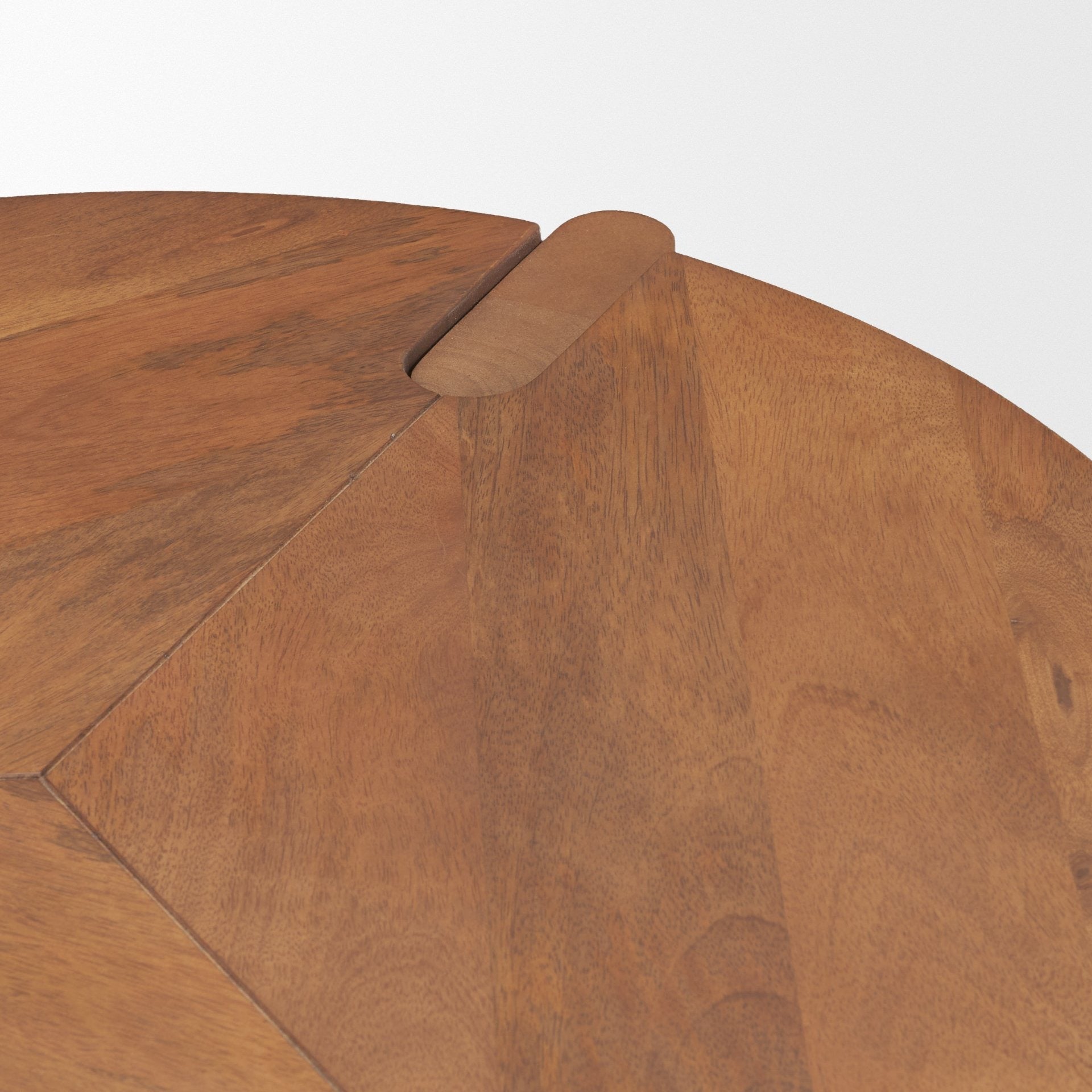 Hisako Mid Brown Open Round Accent Table - Dekor Butik