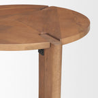 Hisako Mid Brown Open Round Accent Table - Dekor Butik