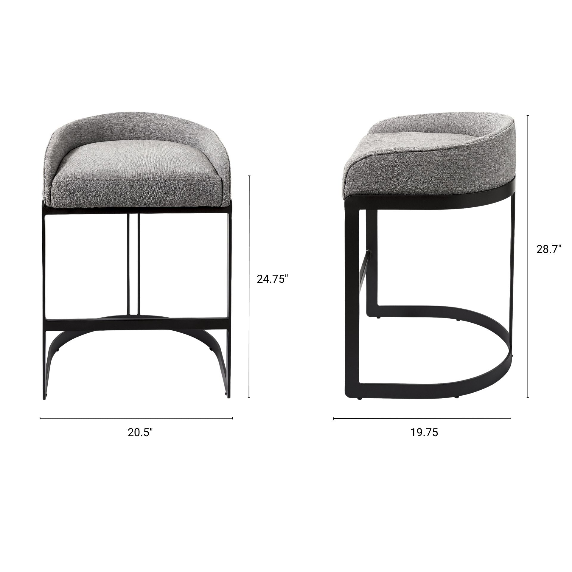 Hollyfield Counter/Bar Stool - 2 Colors, 2 Sizes - Dekor Butik