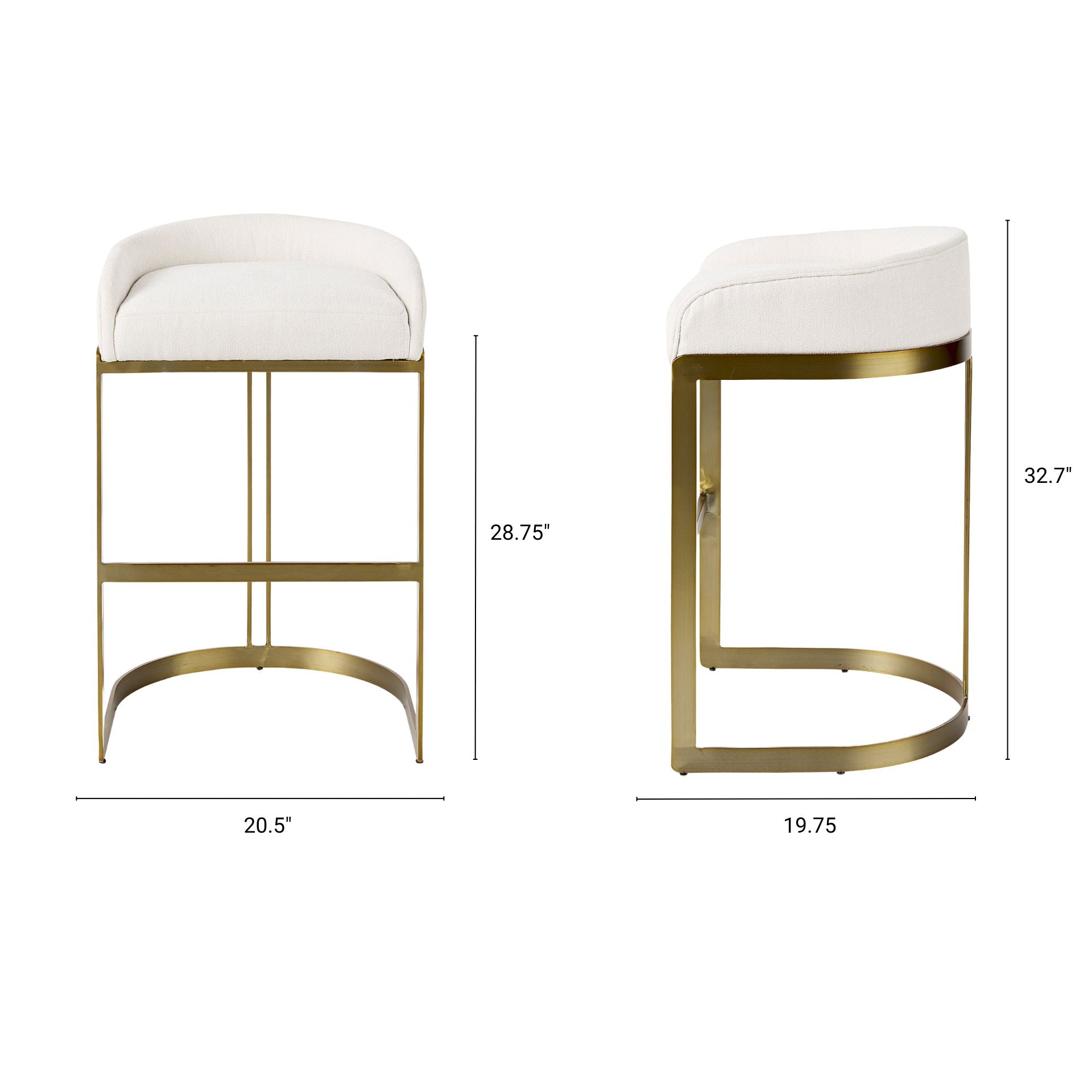 Hollyfield Counter/Bar Stool - 2 Colors, 2 Sizes - Dekor Butik