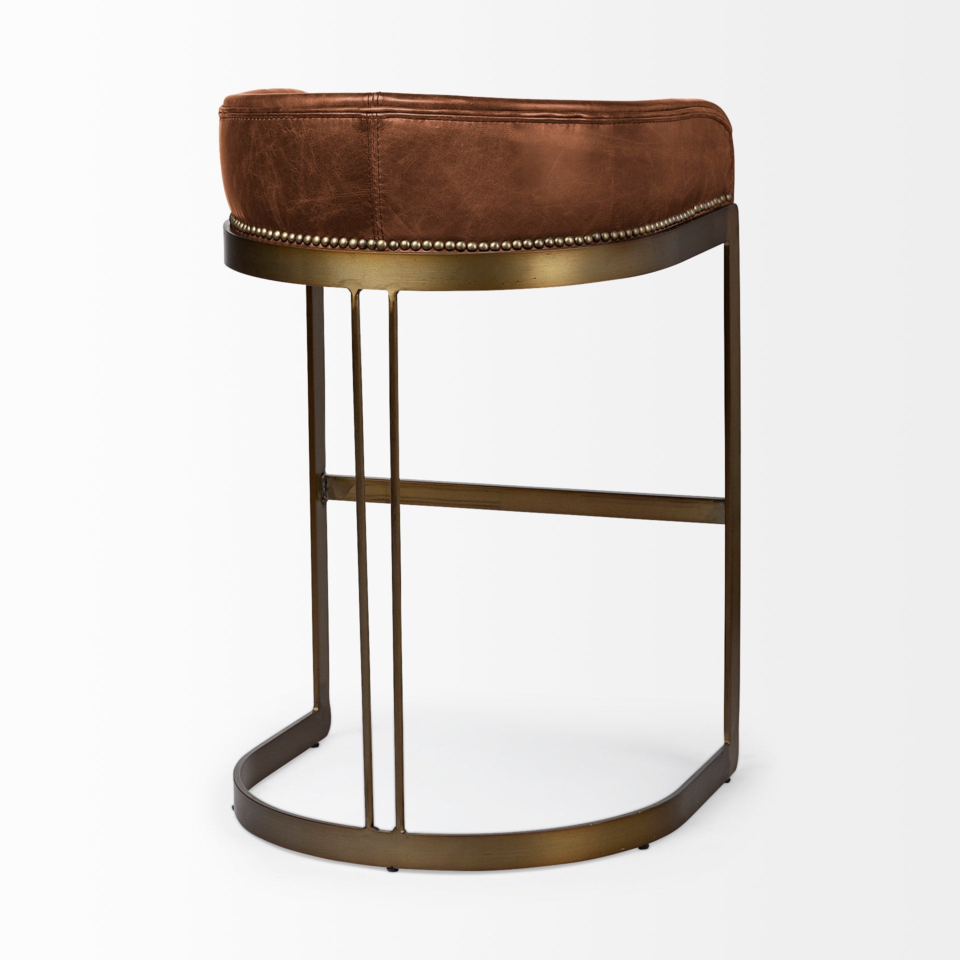 Hollyfield II Leather Counter/Bar Stool - 2 Colors, 2 Sizes - Dekor Butik