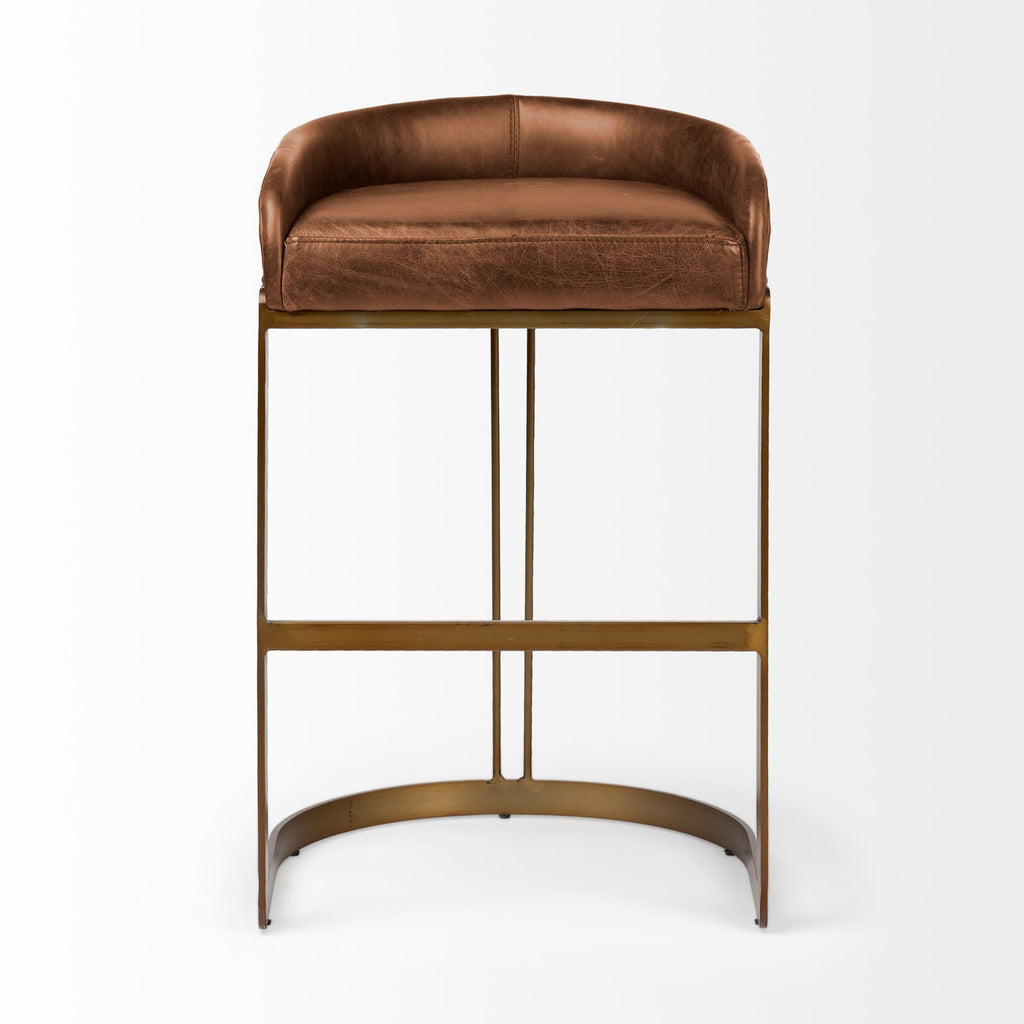 Hollyfield II Leather Counter/Bar Stool - 2 Colors, 2 Sizes - Dekor Butik