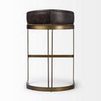 Hollyfield II Leather Counter/Bar Stool - 2 Colors, 2 Sizes - Dekor Butik