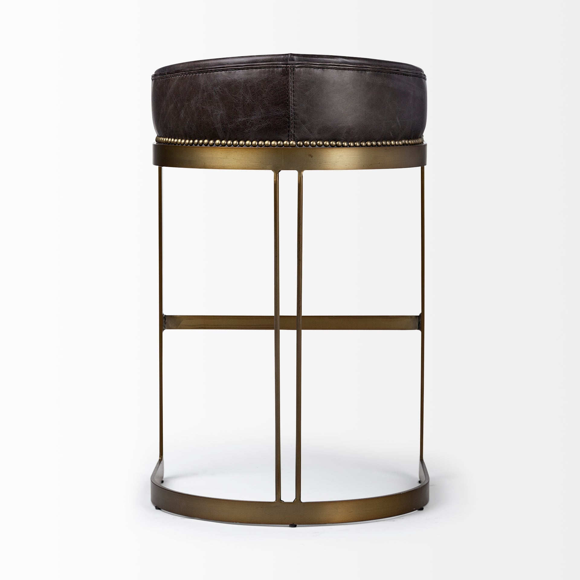 Hollyfield II Leather Counter/Bar Stool - 2 Colors, 2 Sizes - Dekor Butik