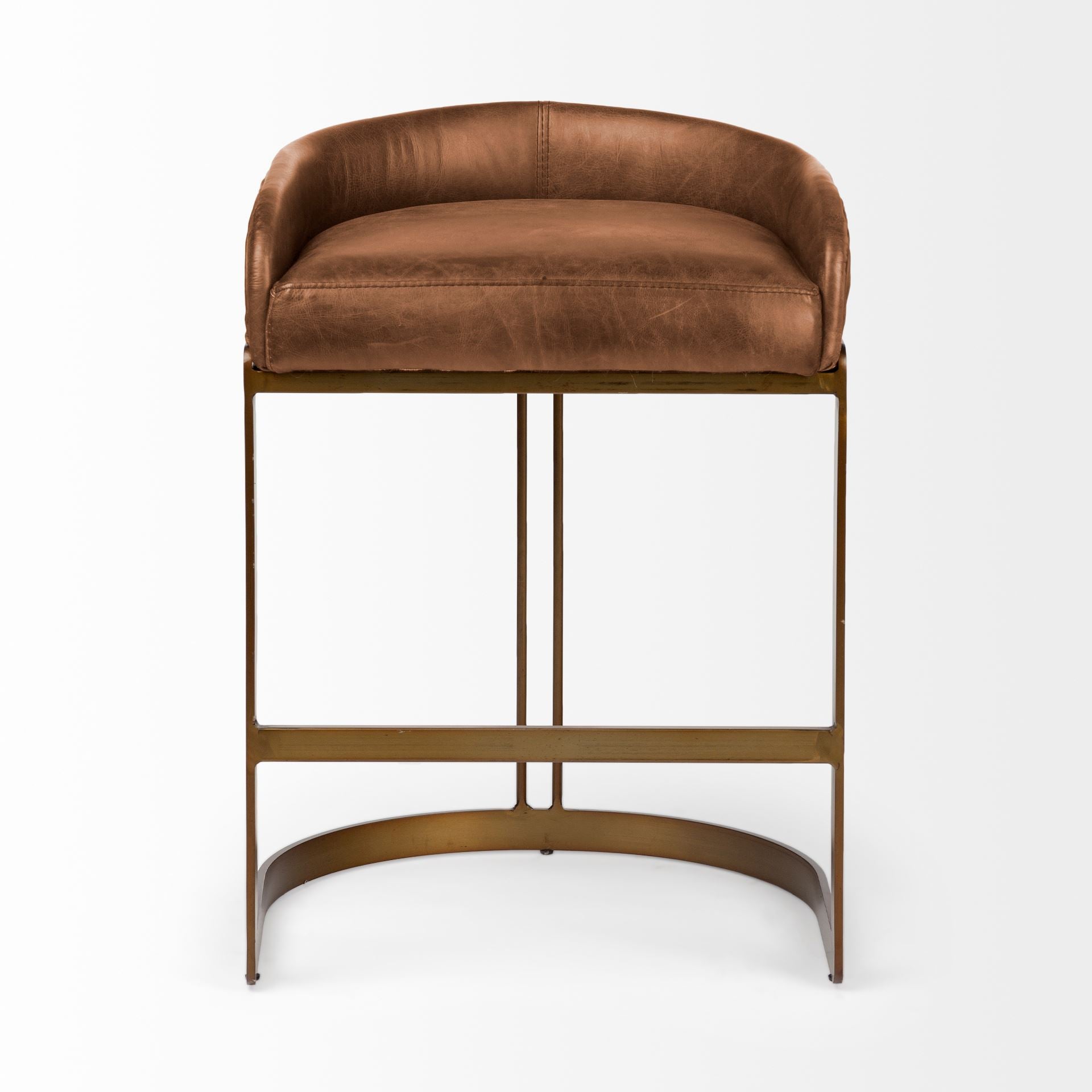 Hollyfield II Leather Counter/Bar Stool - 2 Colors, 2 Sizes - Dekor Butik