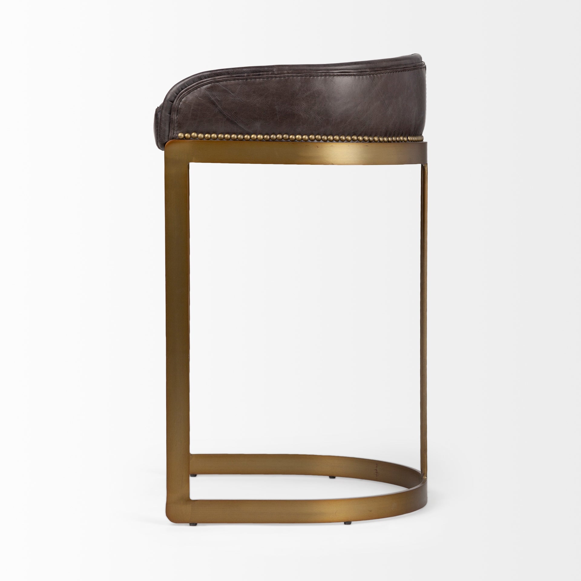Hollyfield II Leather Counter/Bar Stool - 2 Colors, 2 Sizes - Dekor Butik