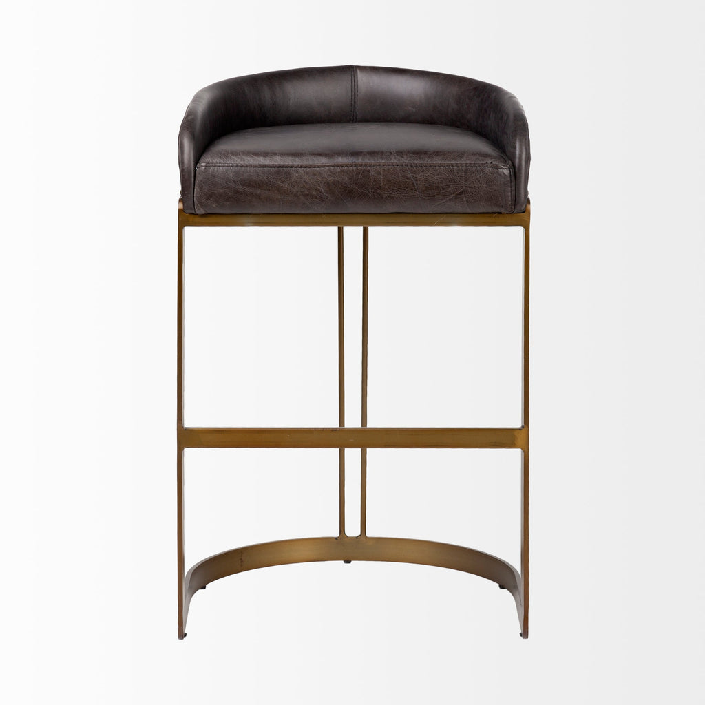 Hollyfield II Leather Counter/Bar Stool - 2 Colors, 2 Sizes - Dekor Butik