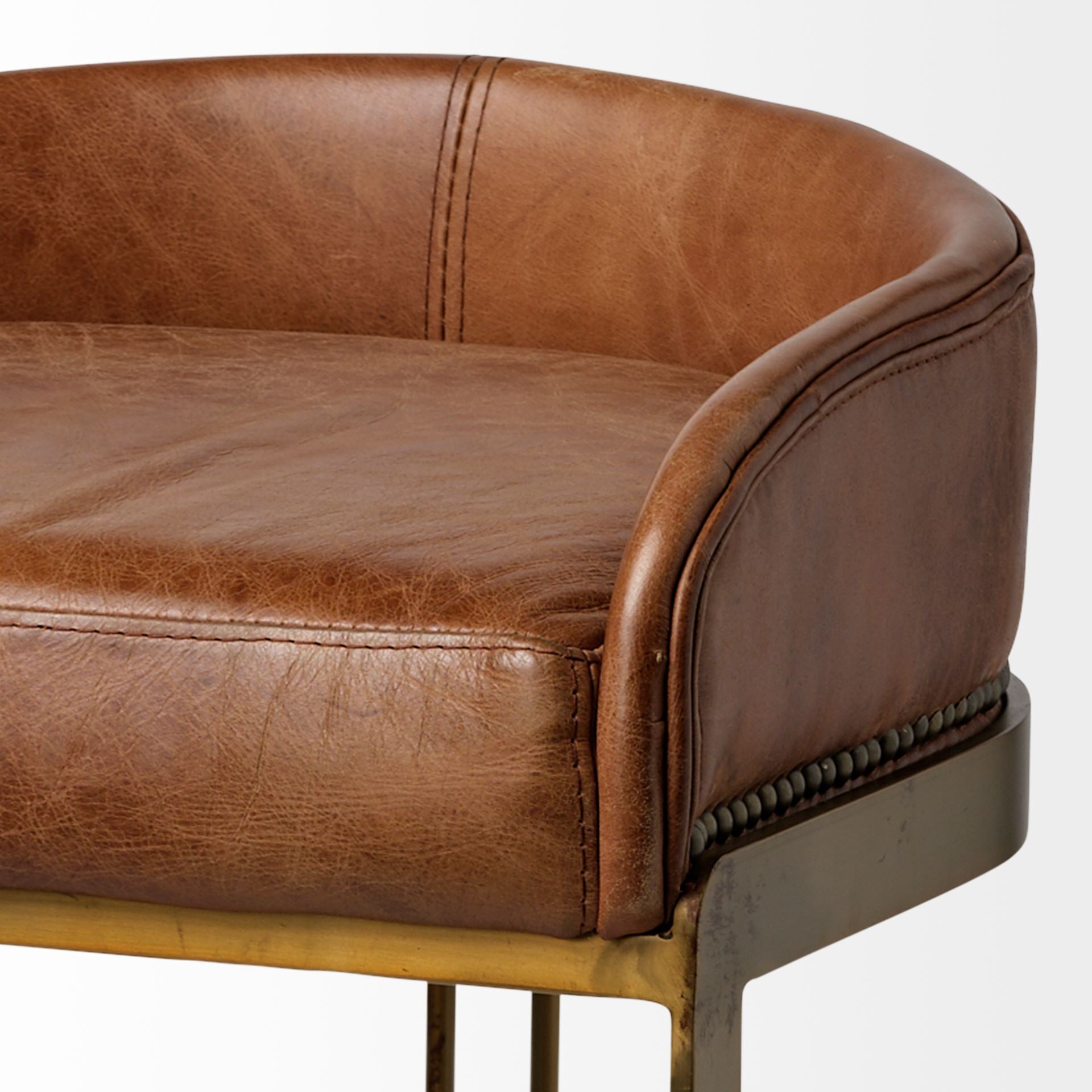 Hollyfield II Leather Counter/Bar Stool - 2 Colors, 2 Sizes - Dekor Butik