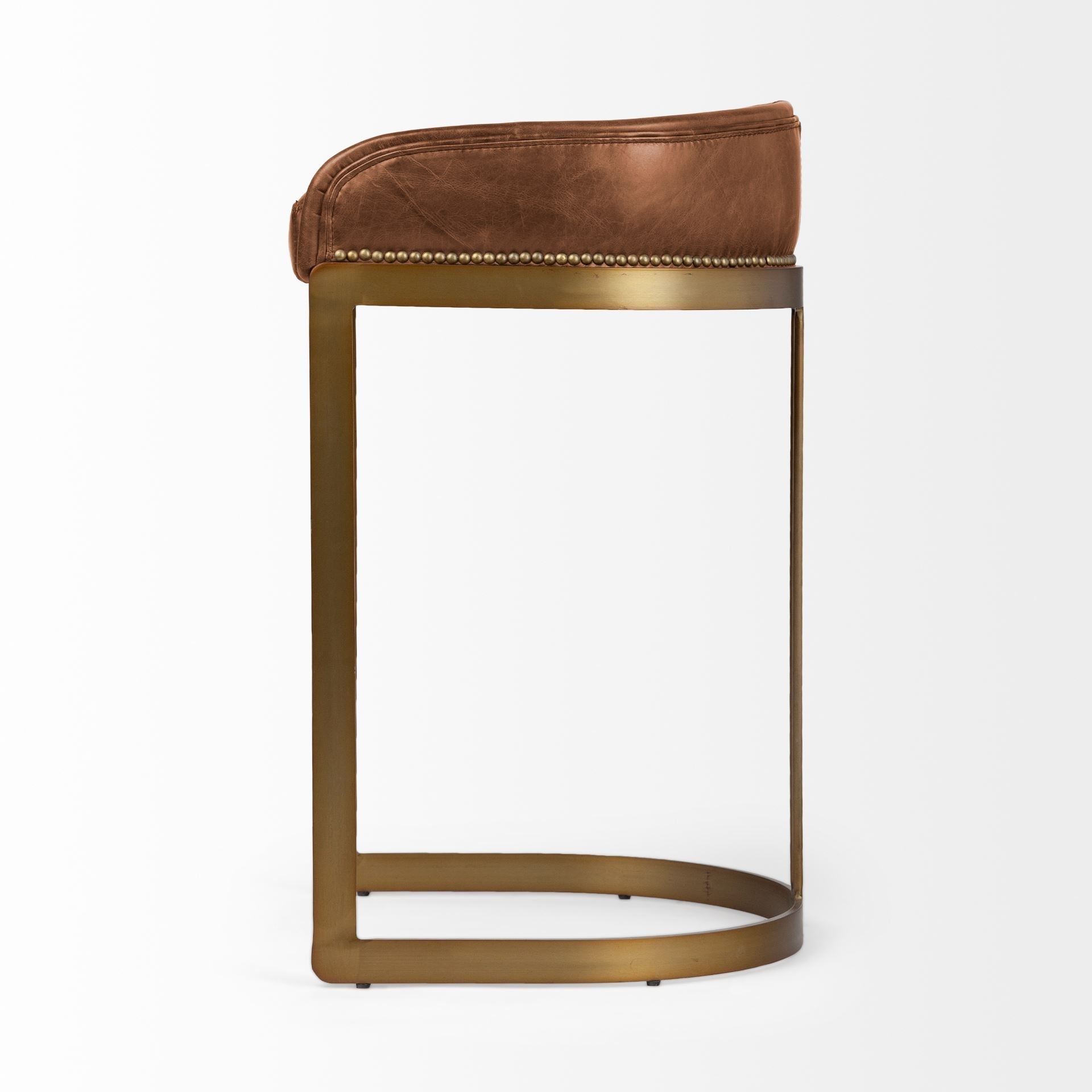Hollyfield II Leather Counter/Bar Stool - 2 Colors, 2 Sizes - Dekor Butik