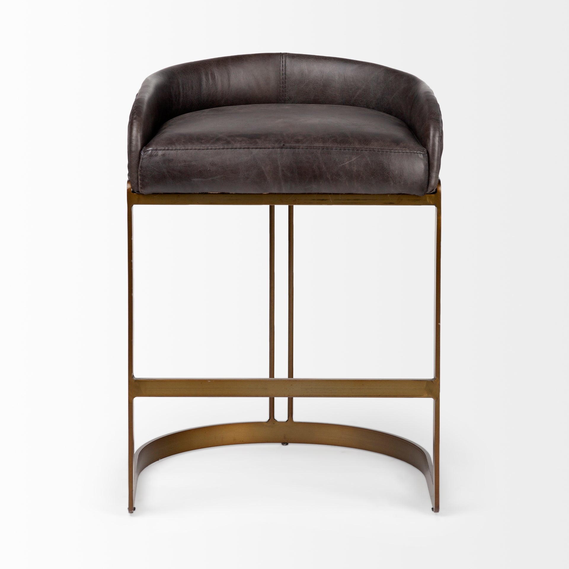 Hollyfield II Leather Counter/Bar Stool - 2 Colors, 2 Sizes - Dekor Butik