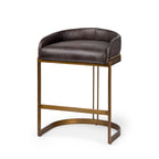Hollyfield II Leather Counter/Bar Stool - 2 Colors, 2 Sizes - Dekor Butik