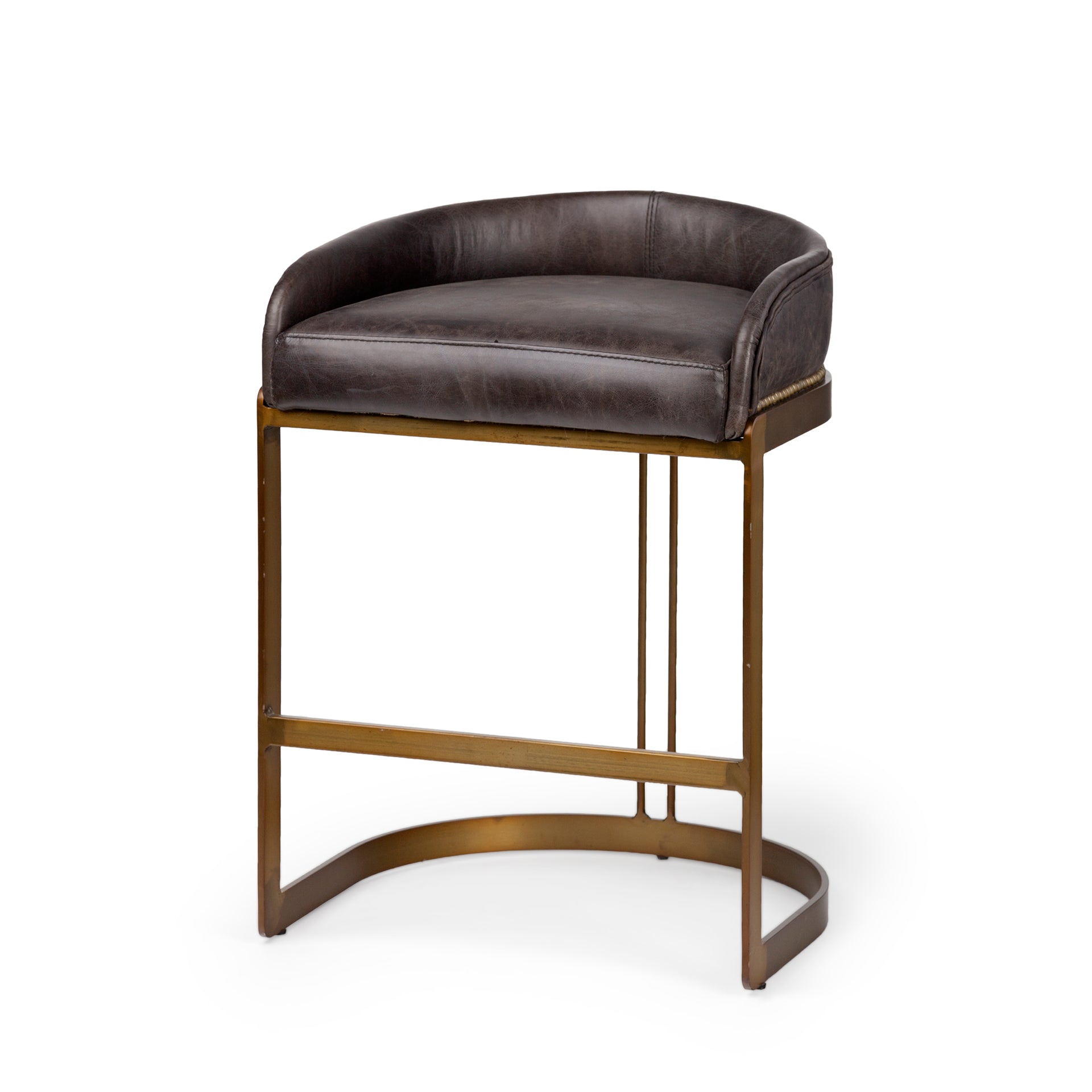 Hollyfield II Leather Counter/Bar Stool - 2 Colors, 2 Sizes - Dekor Butik