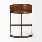 Hollyfield II Leather Counter/Bar Stool - 2 Colors, 2 Sizes - Dekor Butik