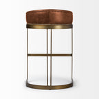 Hollyfield II Leather Counter/Bar Stool - 2 Colors, 2 Sizes - Dekor Butik