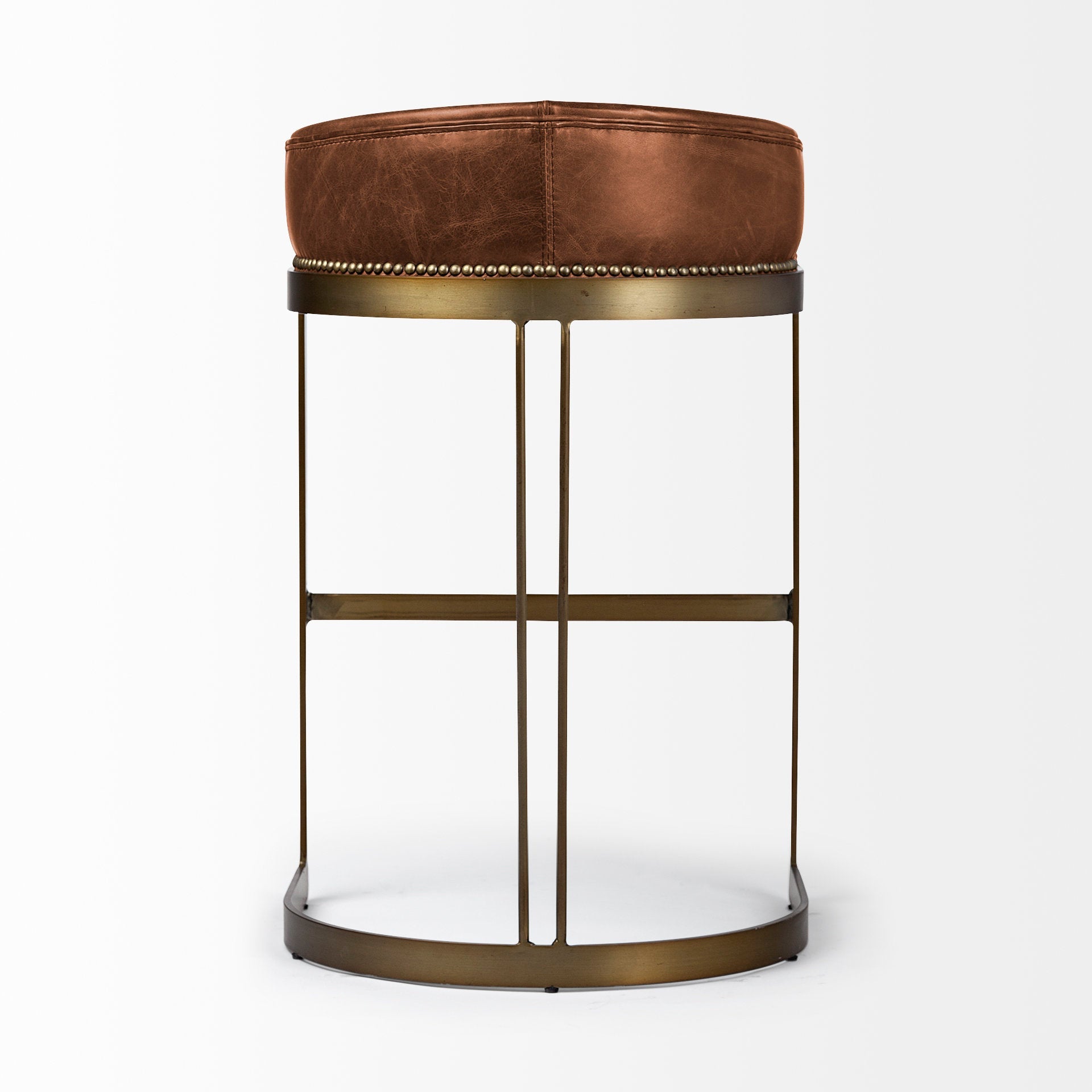 Hollyfield II Leather Counter/Bar Stool - 2 Colors, 2 Sizes - Dekor Butik