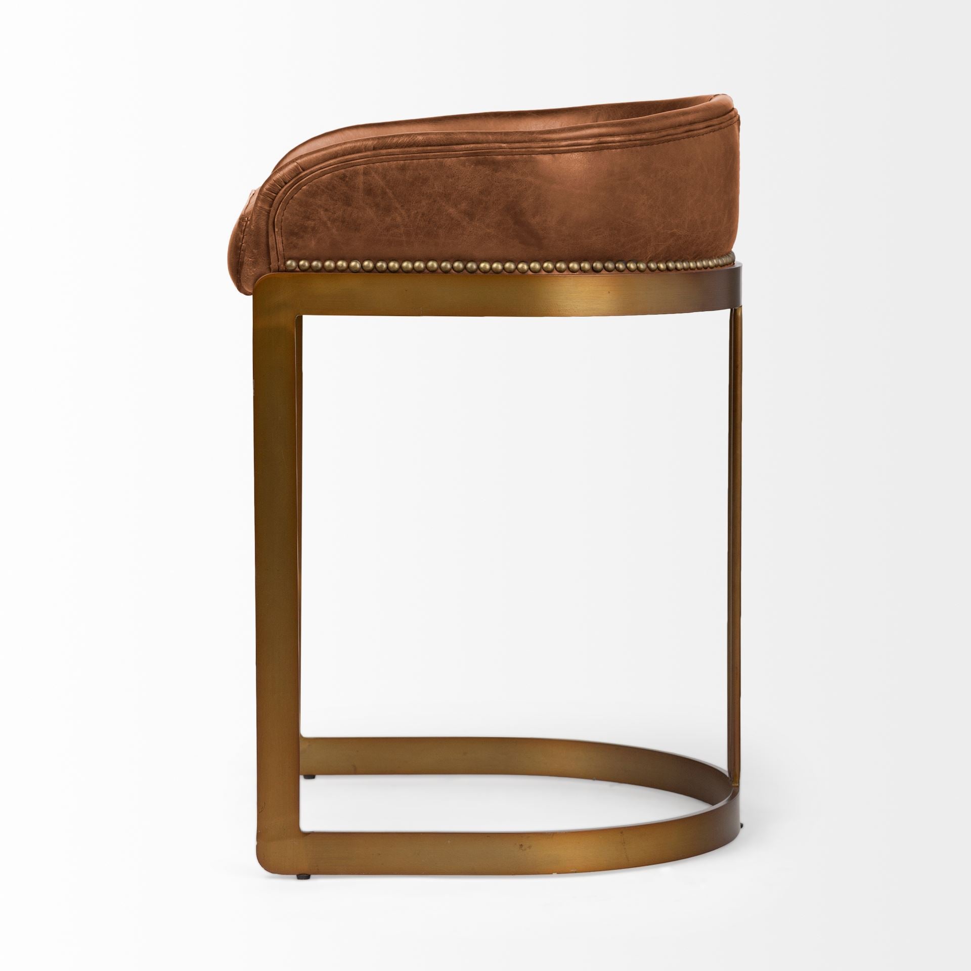 Hollyfield II Leather Counter/Bar Stool - 2 Colors, 2 Sizes - Dekor Butik
