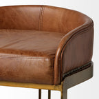 Hollyfield II Leather Counter/Bar Stool - 2 Colors, 2 Sizes - Dekor Butik