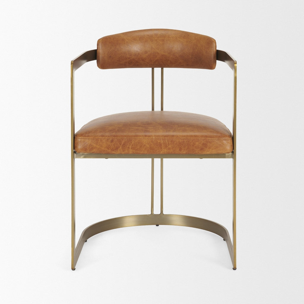 Hollyfield LEATHER Dining Armchair - 2 COLORS - Dekor Butik
