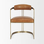 Hollyfield LEATHER Dining Armchair - 2 COLORS - Dekor Butik