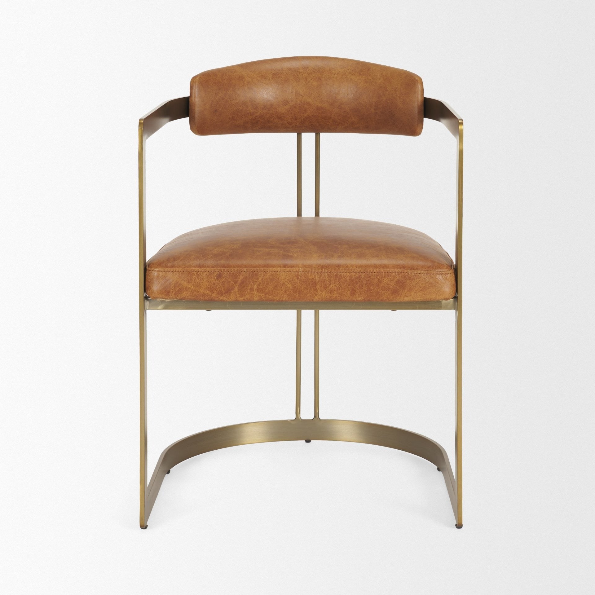 Hollyfield LEATHER Dining Armchair - 2 COLORS - Dekor Butik
