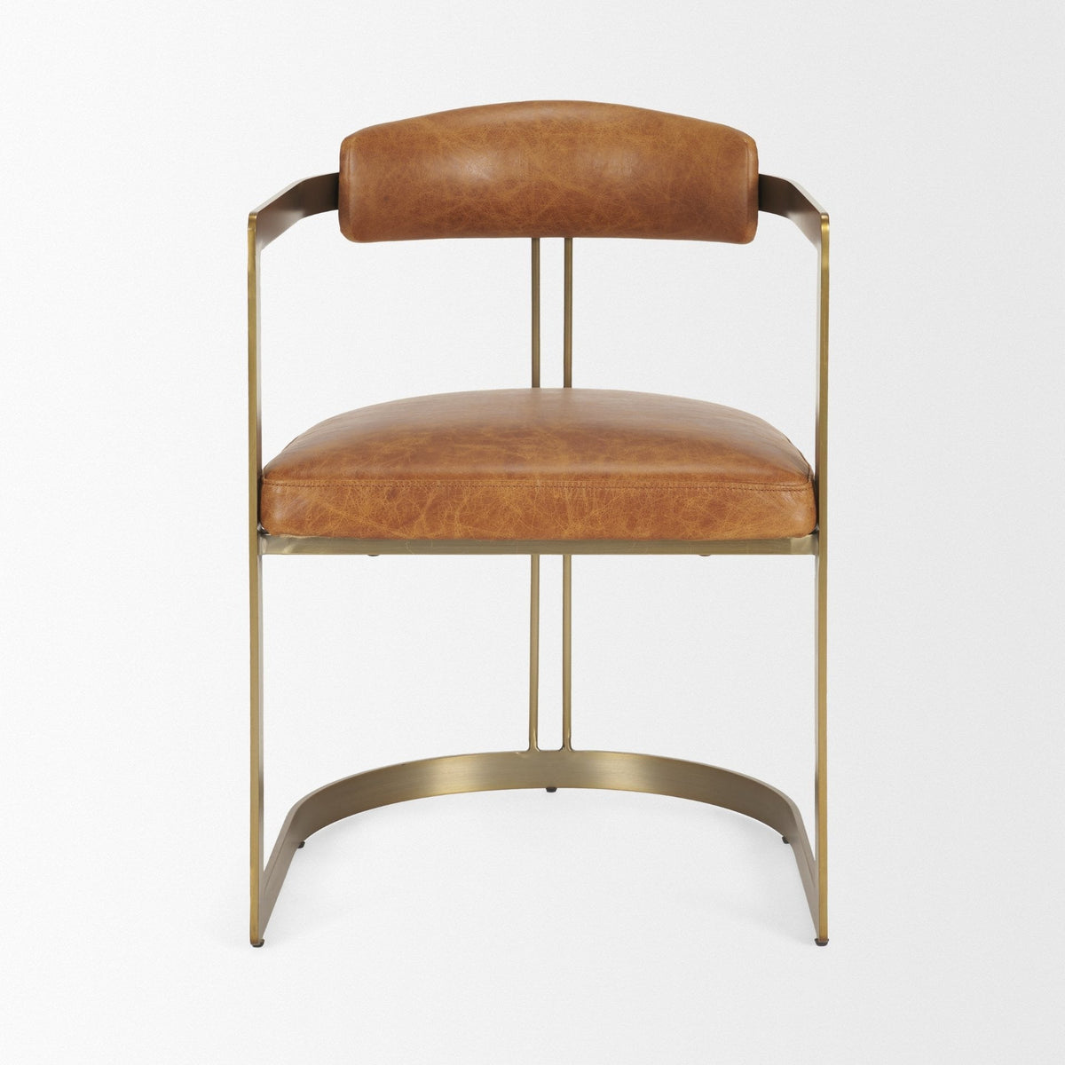 Hollyfield LEATHER Dining Armchair - 2 COLORS - Dekor Butik