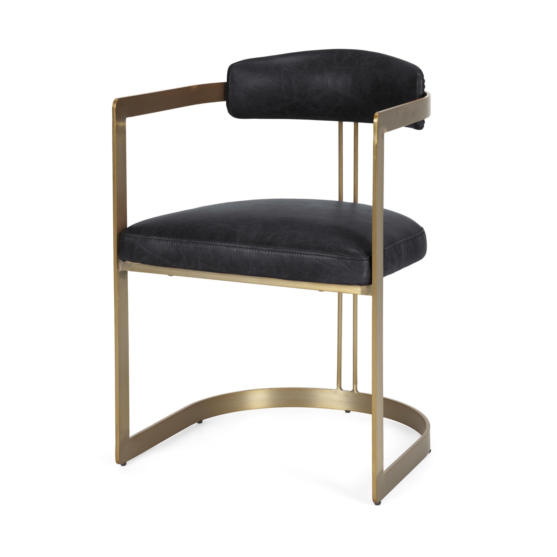 Hollyfield LEATHER Dining Armchair - 2 COLORS - Dekor Butik