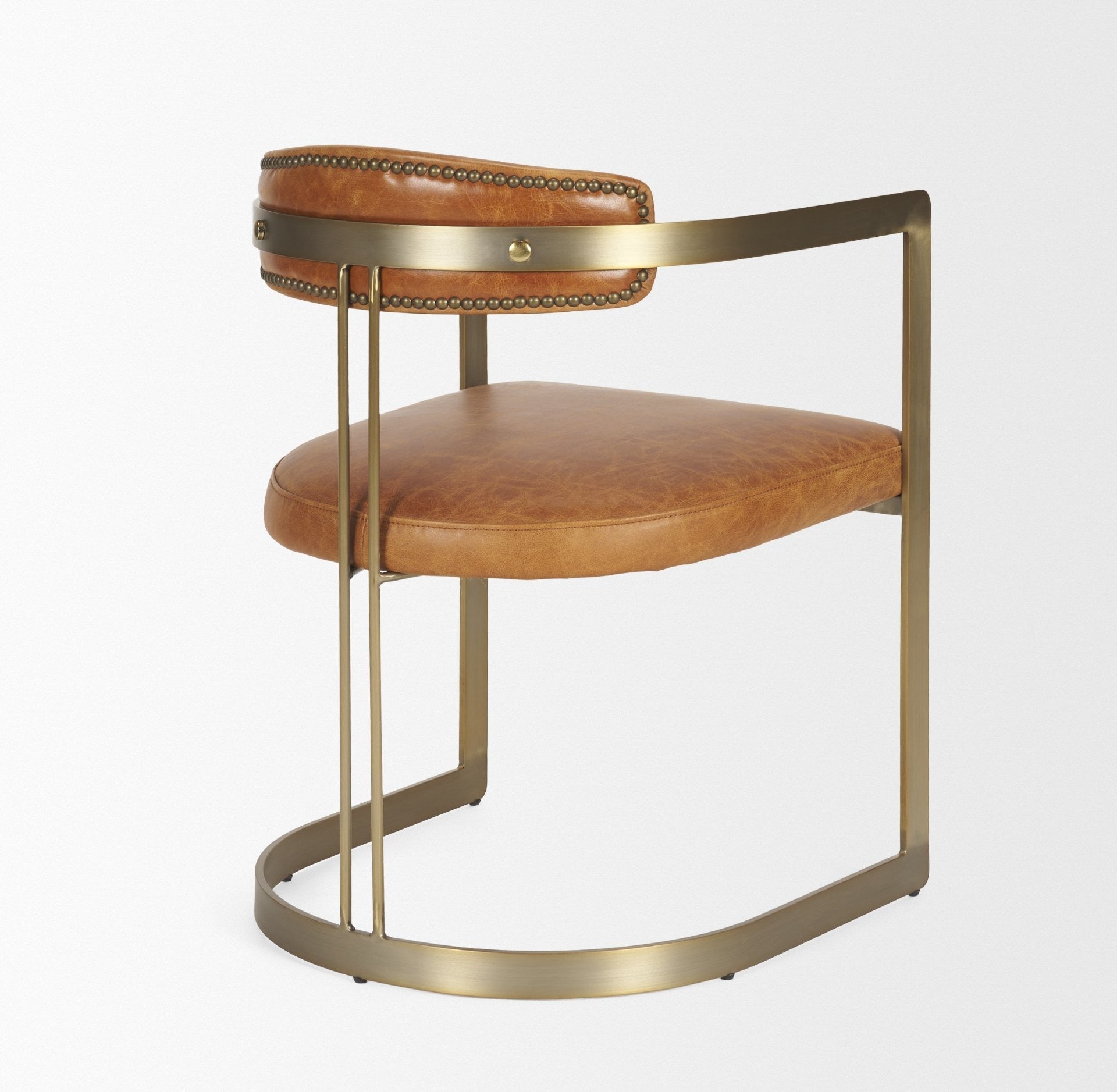 Hollyfield LEATHER Dining Armchair - 2 COLORS - Dekor Butik