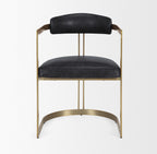 Hollyfield LEATHER Dining Armchair - 2 COLORS - Dekor Butik