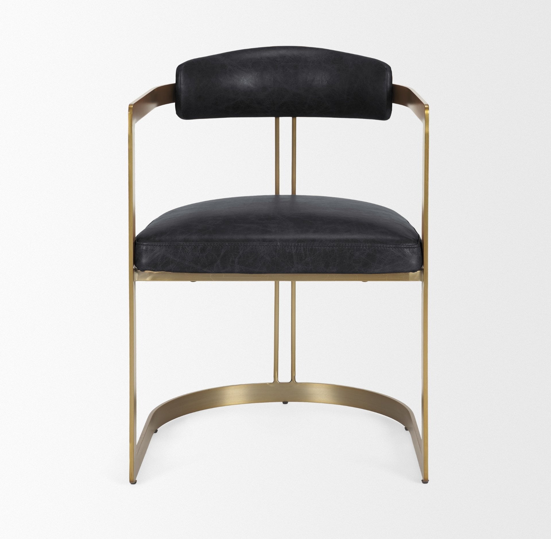 Hollyfield LEATHER Dining Armchair - 2 COLORS - Dekor Butik