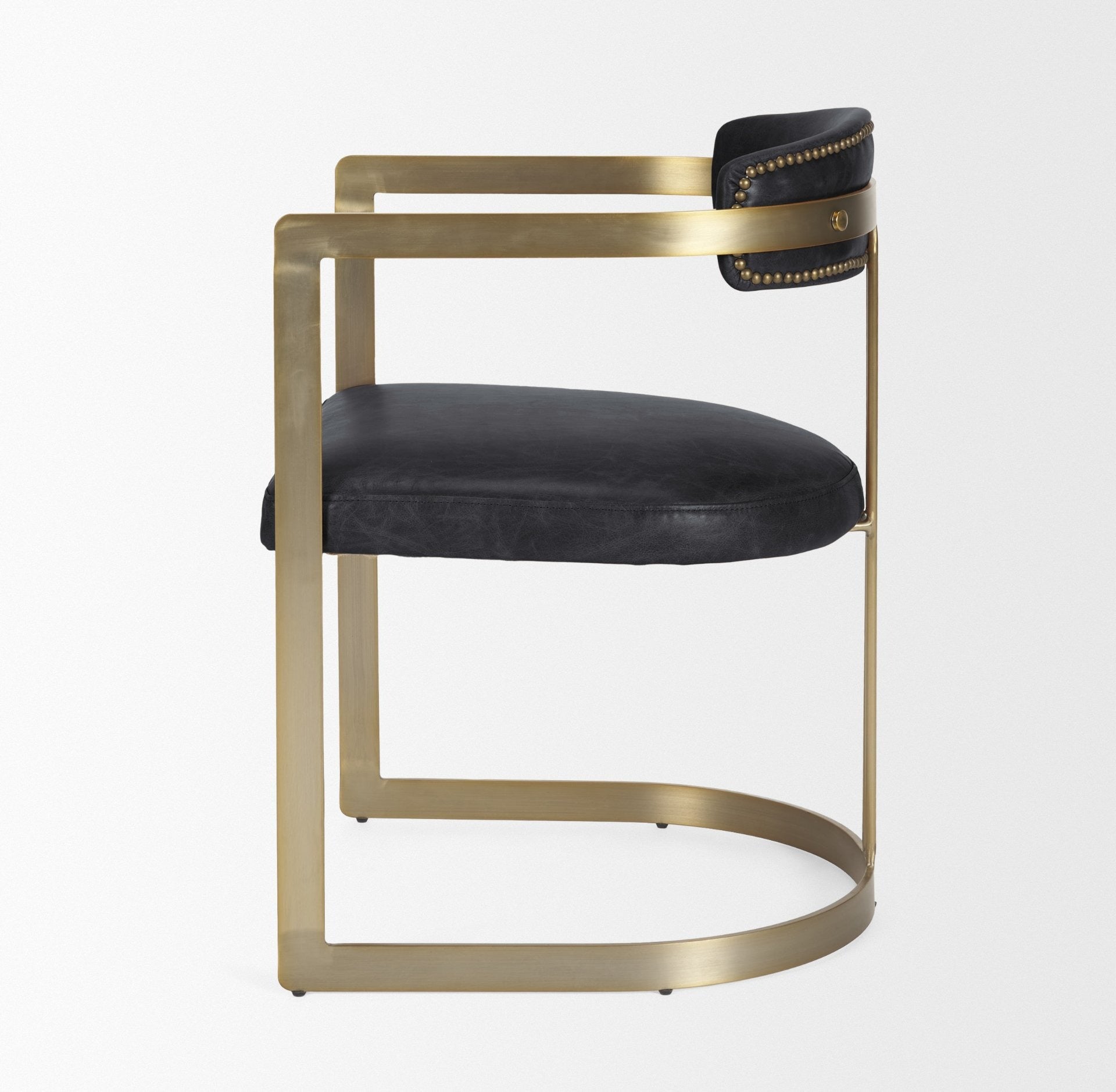 Hollyfield LEATHER Dining Armchair - 2 COLORS - Dekor Butik