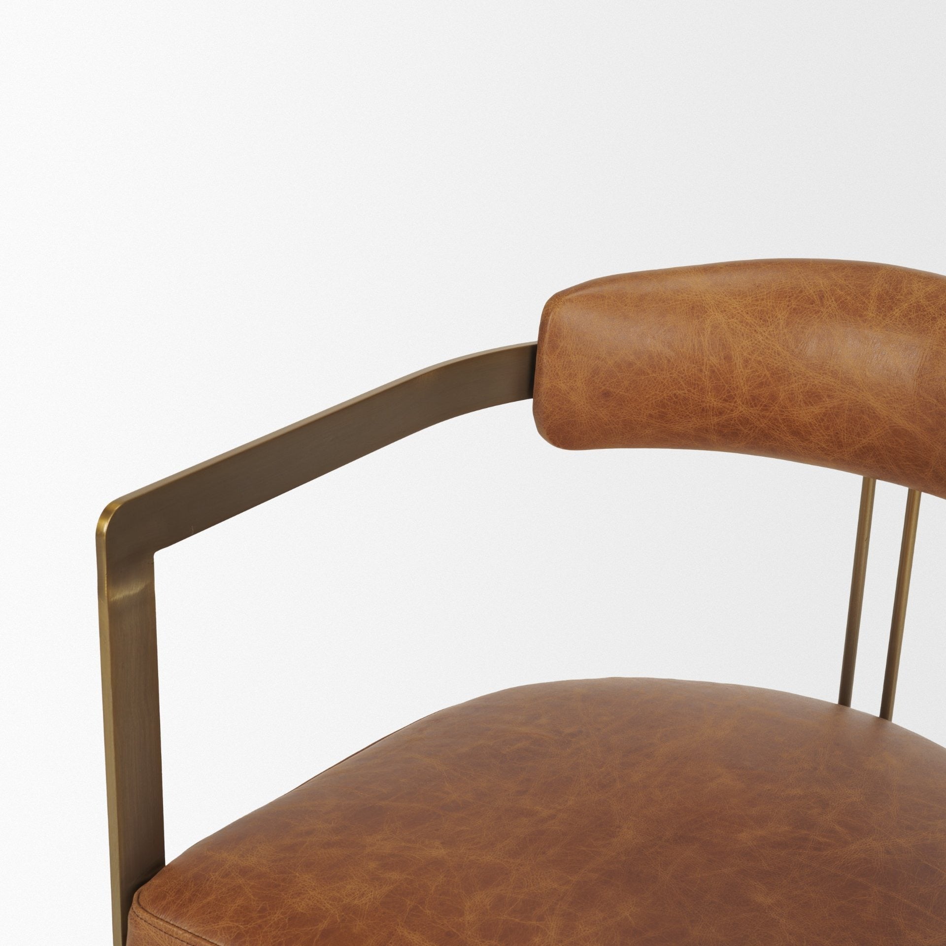 Hollyfield LEATHER Dining Armchair - 2 COLORS - Dekor Butik