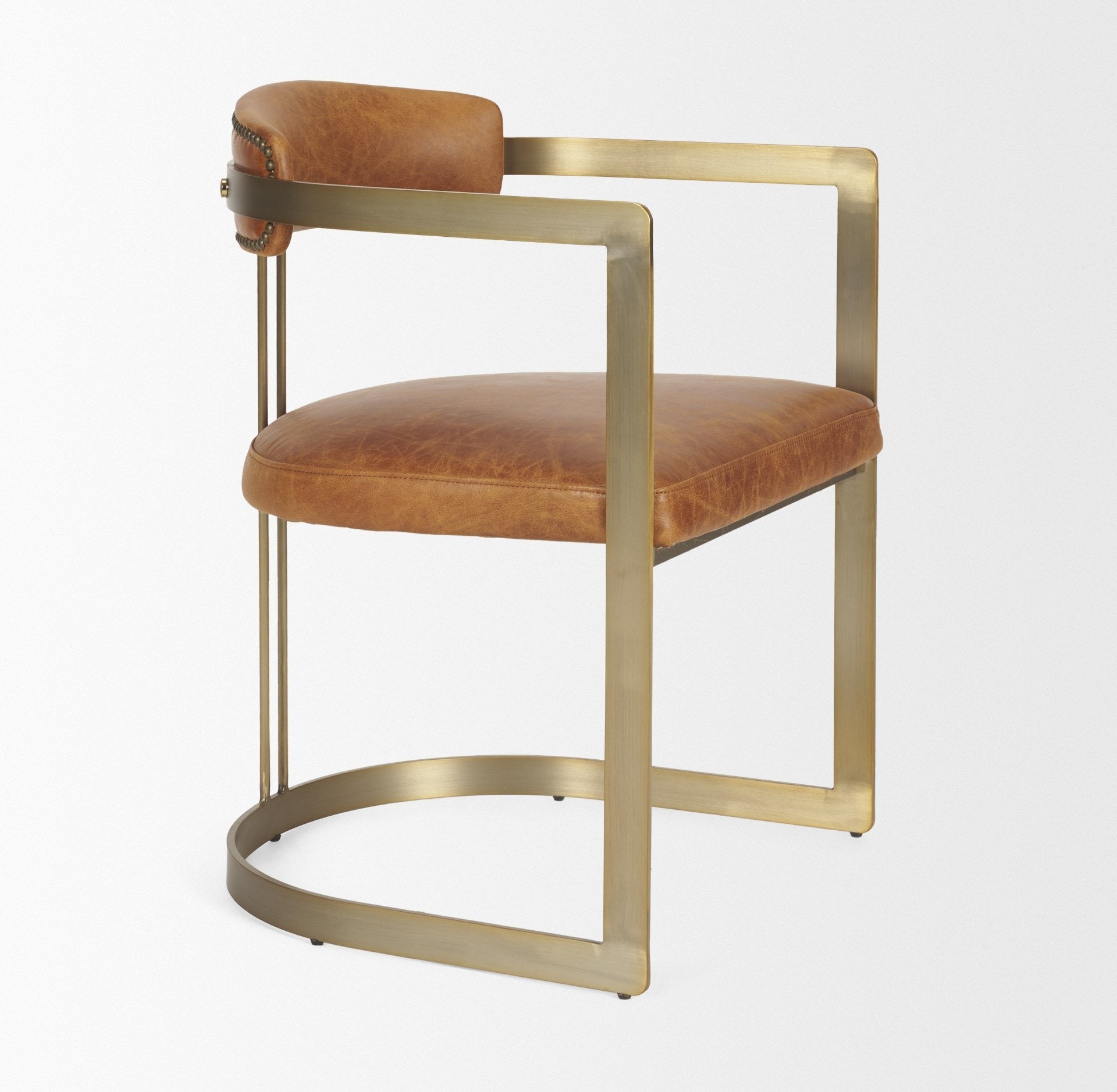 Hollyfield LEATHER Dining Armchair - 2 COLORS - Dekor Butik