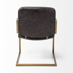 Horner Black Leather Seat w/Metal Frame Dining Chair - Dekor Butik