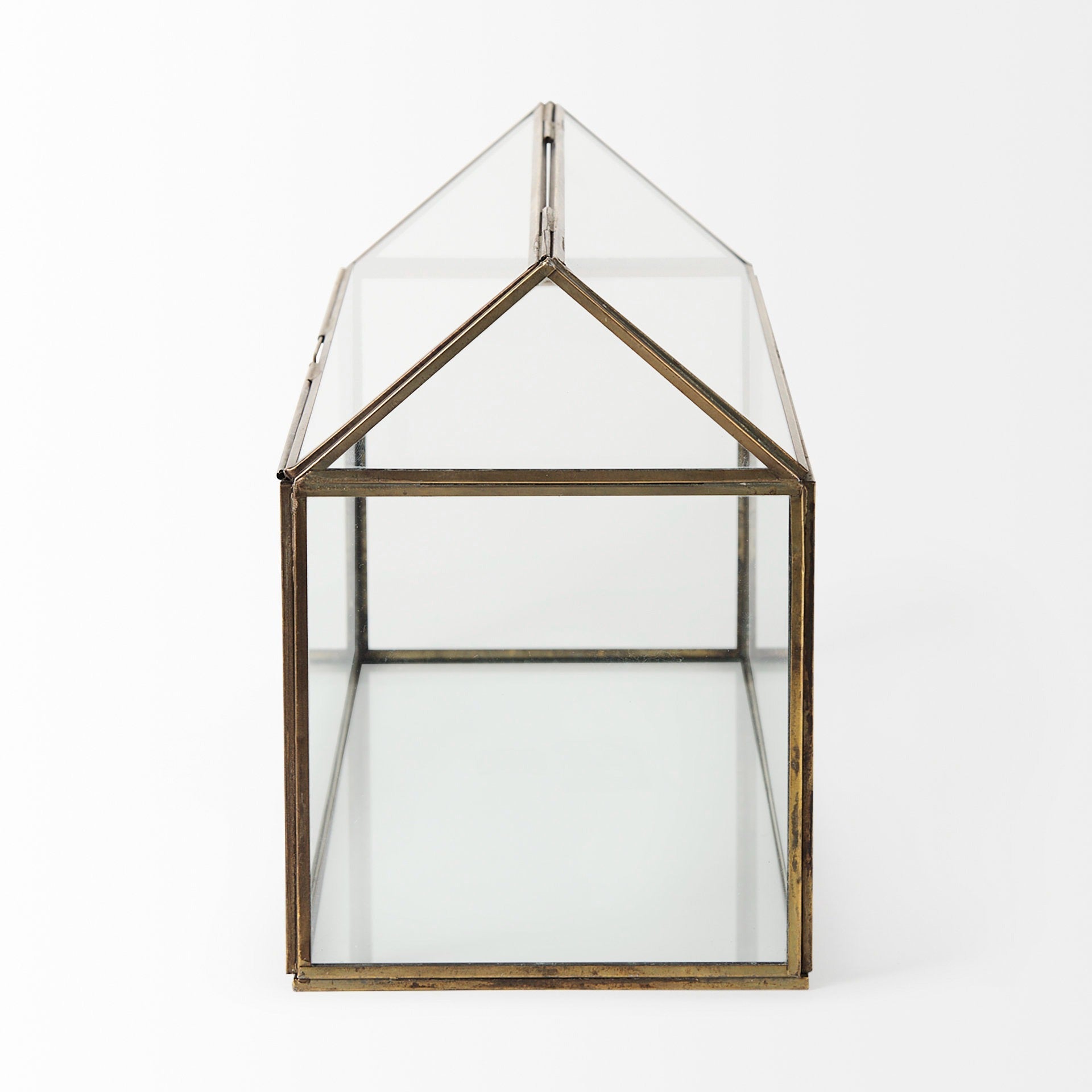 Hutt 16L x 6W x 9H Gold Glass Terrarium Box - Dekor Butik