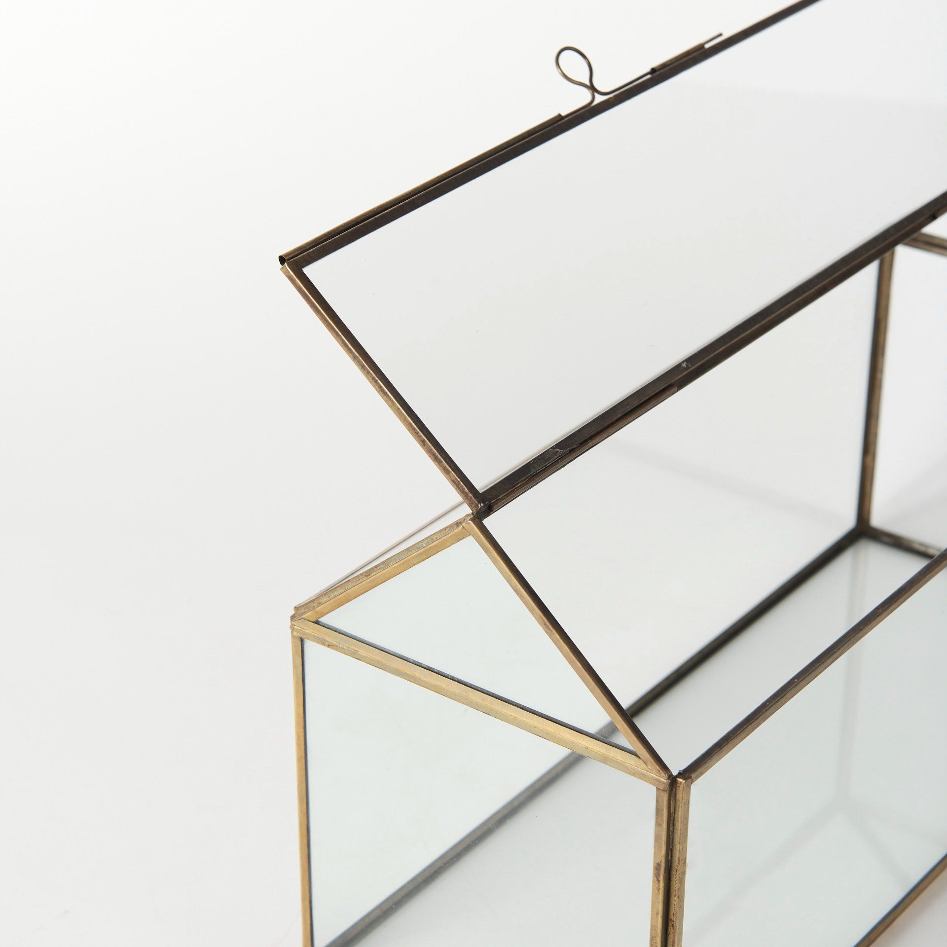 Hutt 16L x 6W x 9H Gold Glass Terrarium Box - Dekor Butik