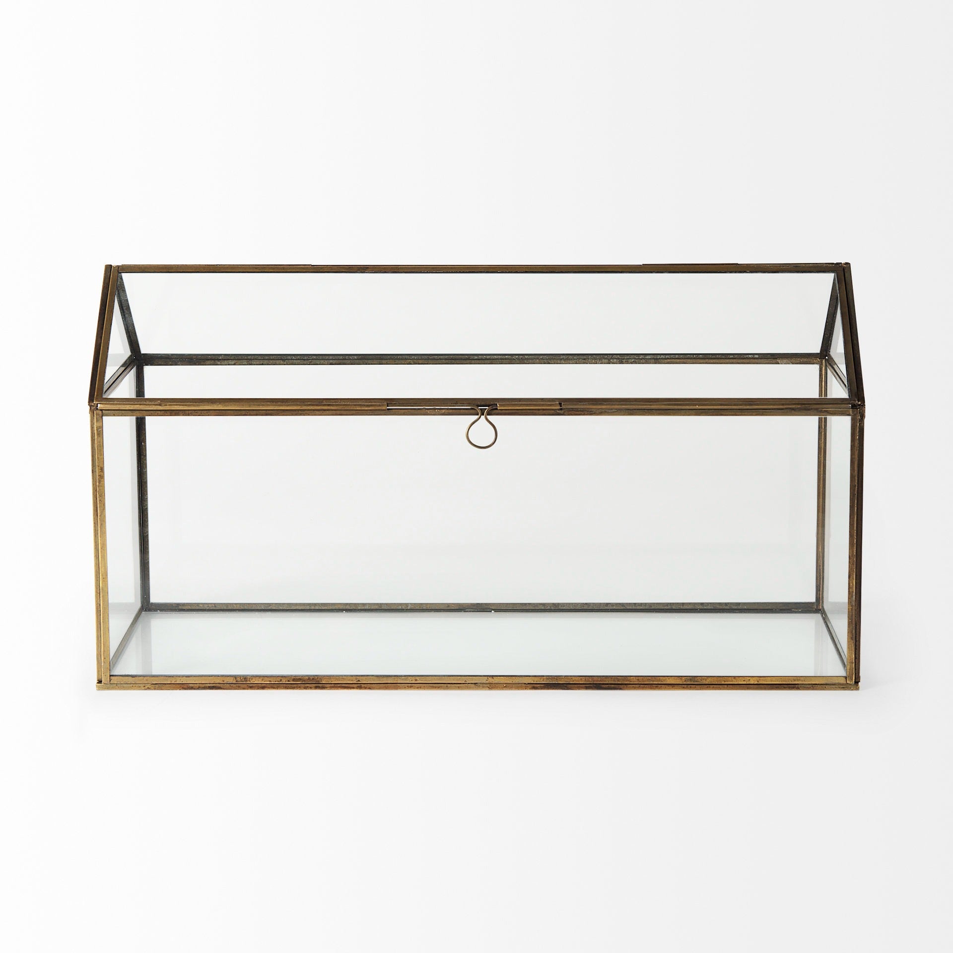 Hutt 16L x 6W x 9H Gold Glass Terrarium Box - Dekor Butik