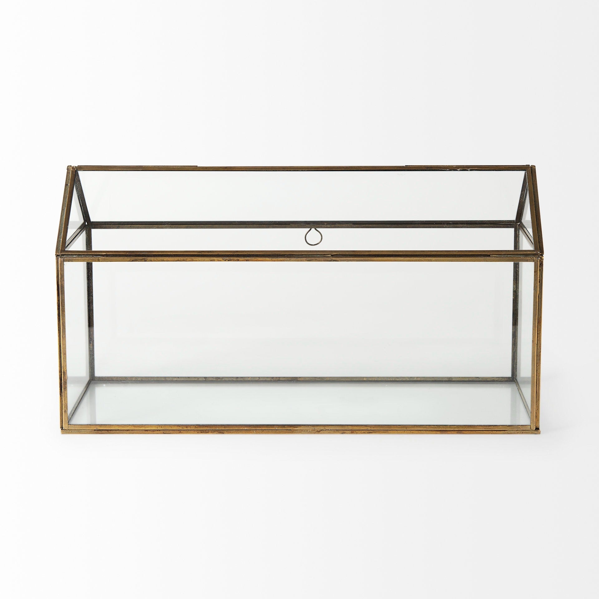 Hutt 16L x 6W x 9H Gold Glass Terrarium Box - Dekor Butik