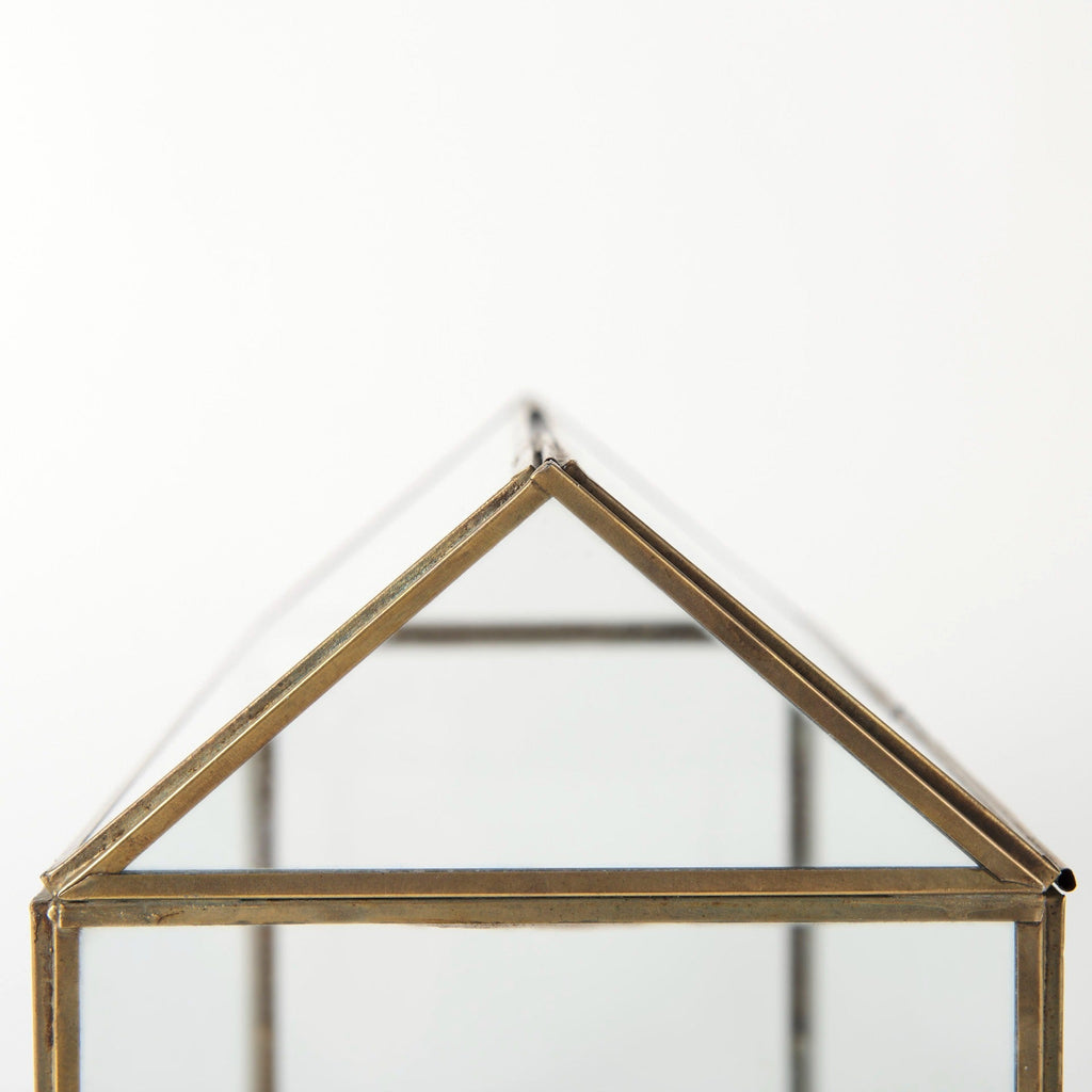 Hutt 16L x 6W x 9H Gold Glass Terrarium Box - Dekor Butik