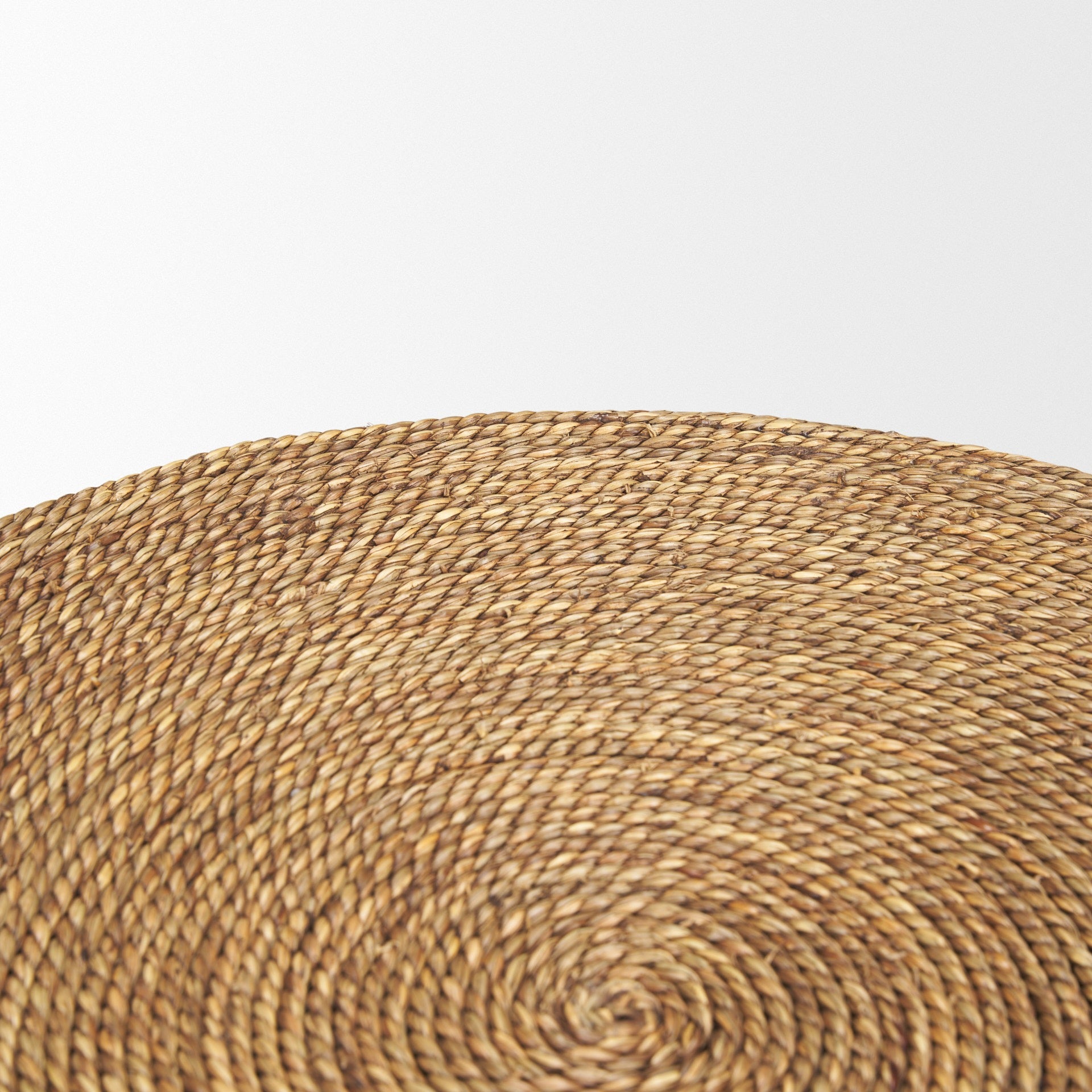 Wenopa Matte Black Wood w/ Natural Jute Accent Tables
