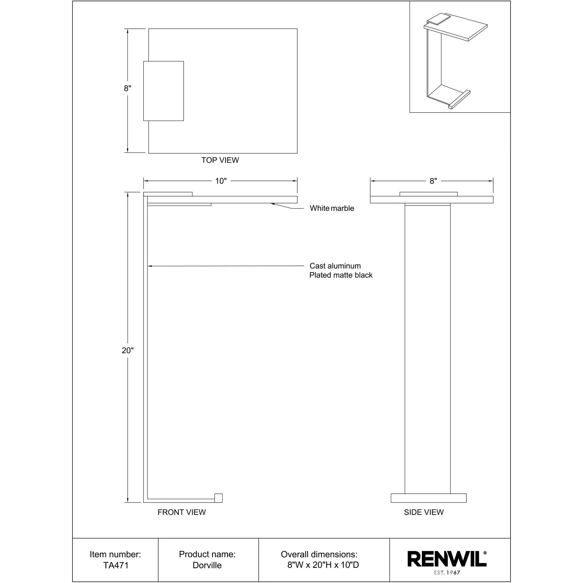 Dorville Accent Table