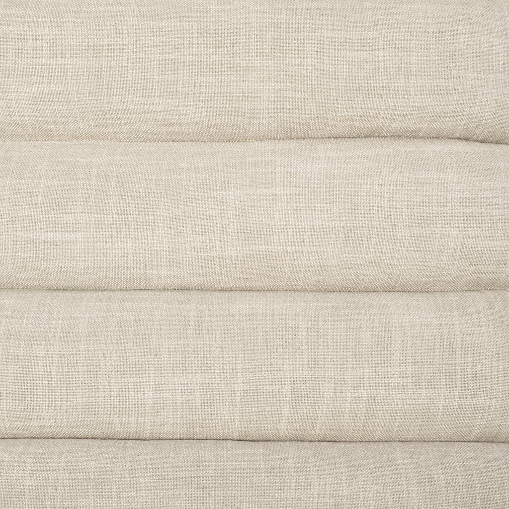 Pierre Beige Fabric Upholstered Armless Chaise Lounge Chair