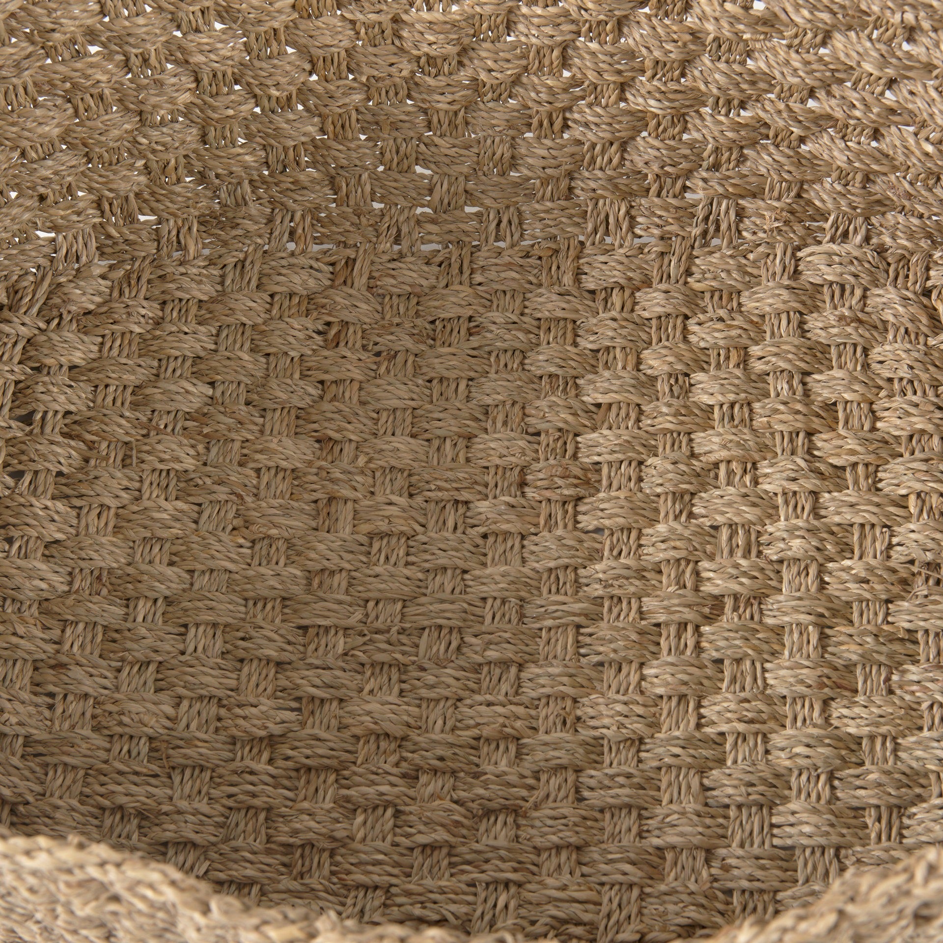 Emra 17.3L x 11.8W x 7.9H (Set of 3) Light Brown Seagrass Rectangular Basket W/ Handles