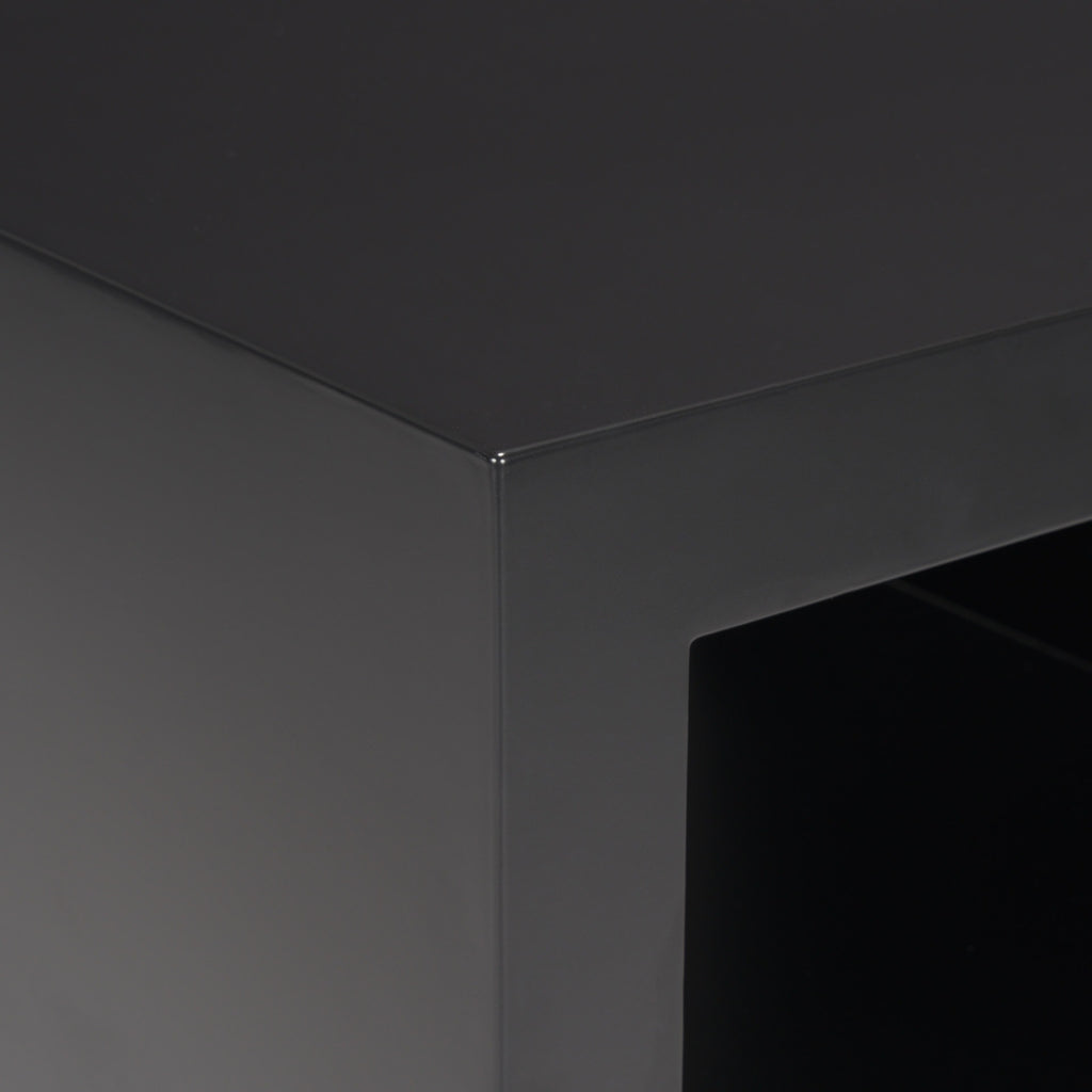 Vondra Matte Black Metal w/ Open Shelves Side table