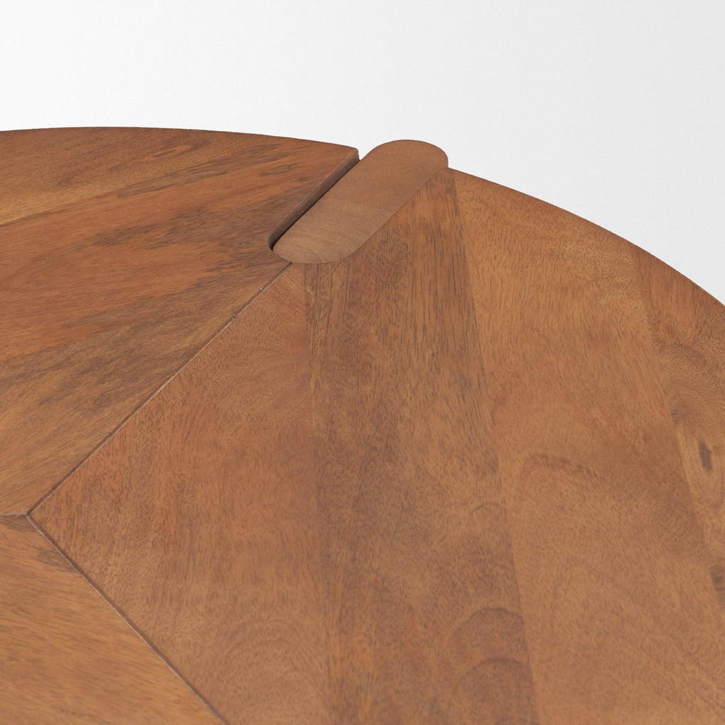 Hisako Mid Brown Open Round Accent Table