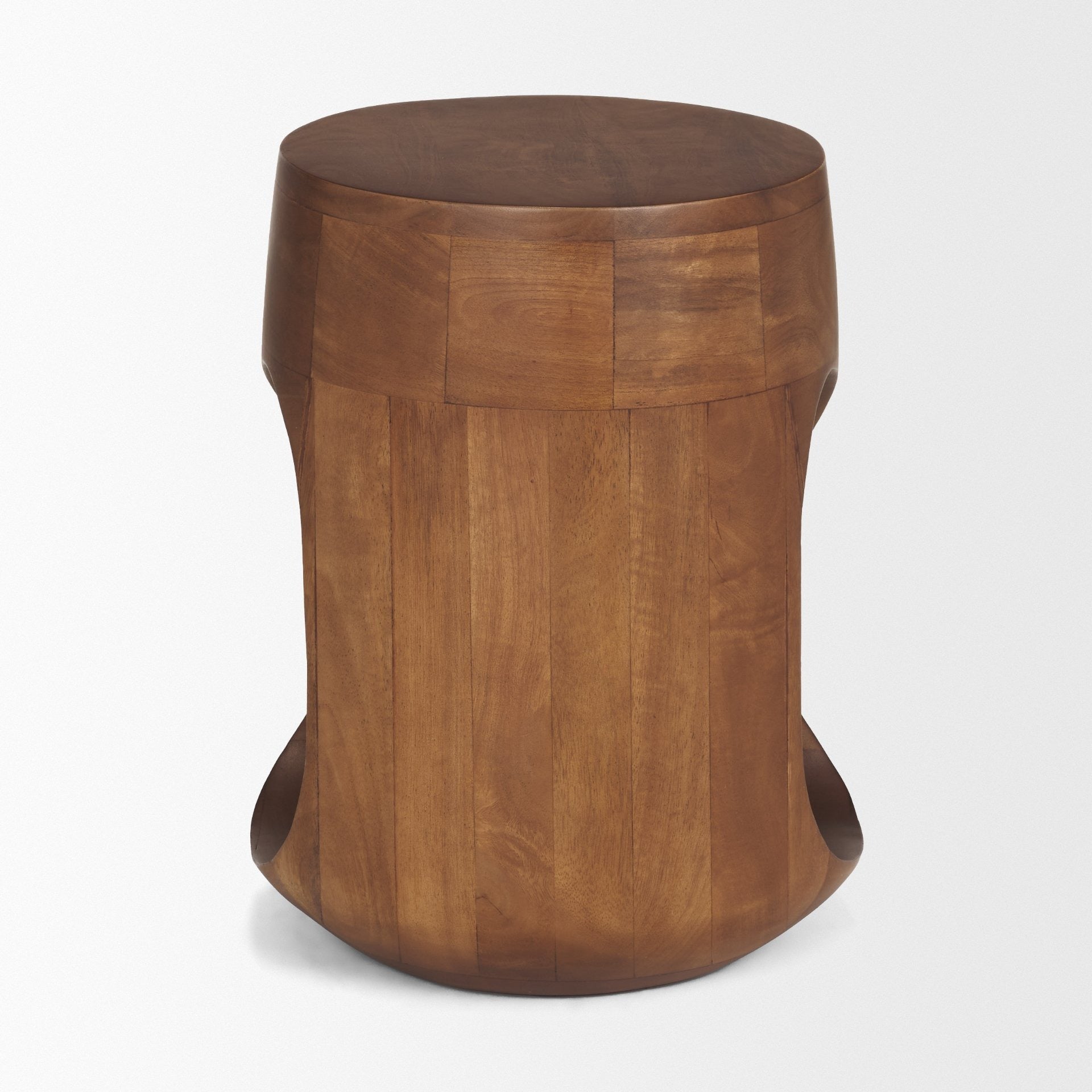 Cove Mid-Brown Sculptural Open Side Table