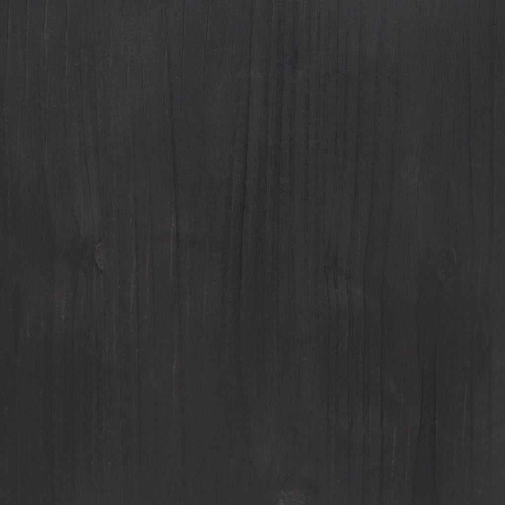Wenopa Matte Black Wood w/ Natural Jute Accent Tables