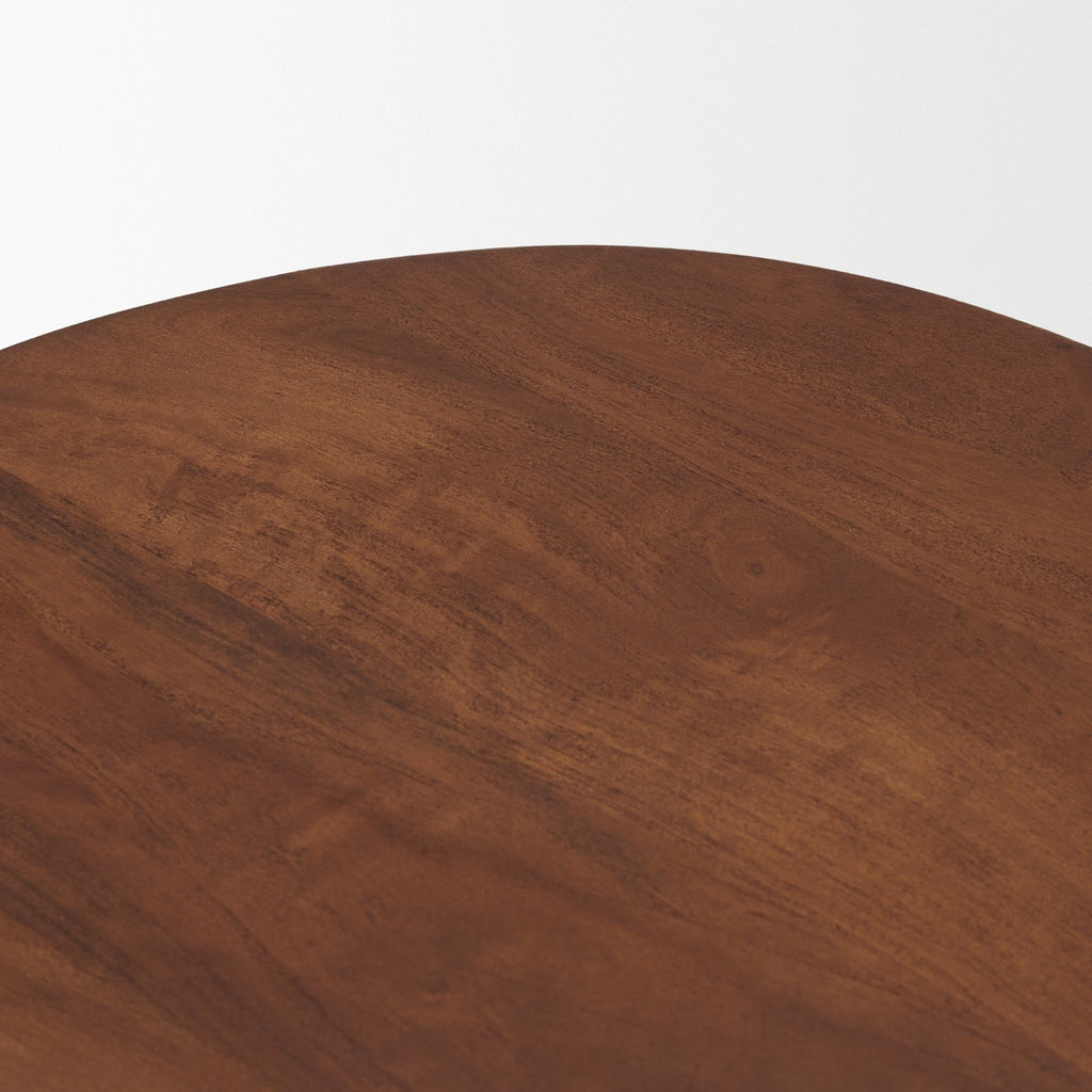 Cove Mid-Brown Sculptural Open Side Table